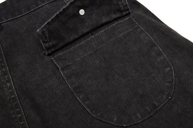 Multi-Zip Panel Cargo Denim Pants | Wide-Leg Streetwear