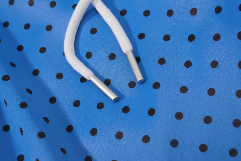 Polka Dot Wide-Leg Track Pants with Side Stripes | SEAKOFF