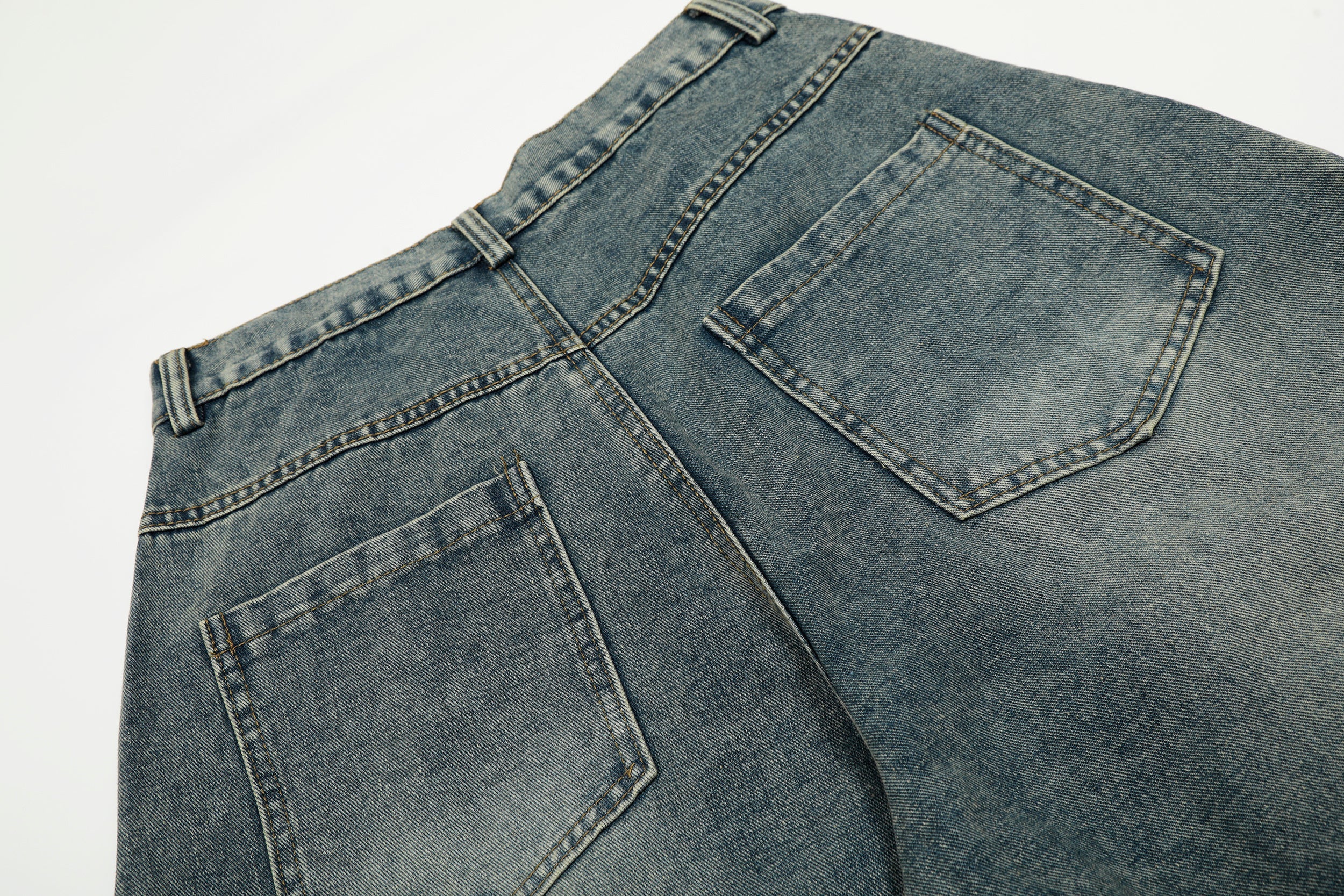Leopard-Panel Wide-Leg Denim Jeans | Streetwear Baggy Fit