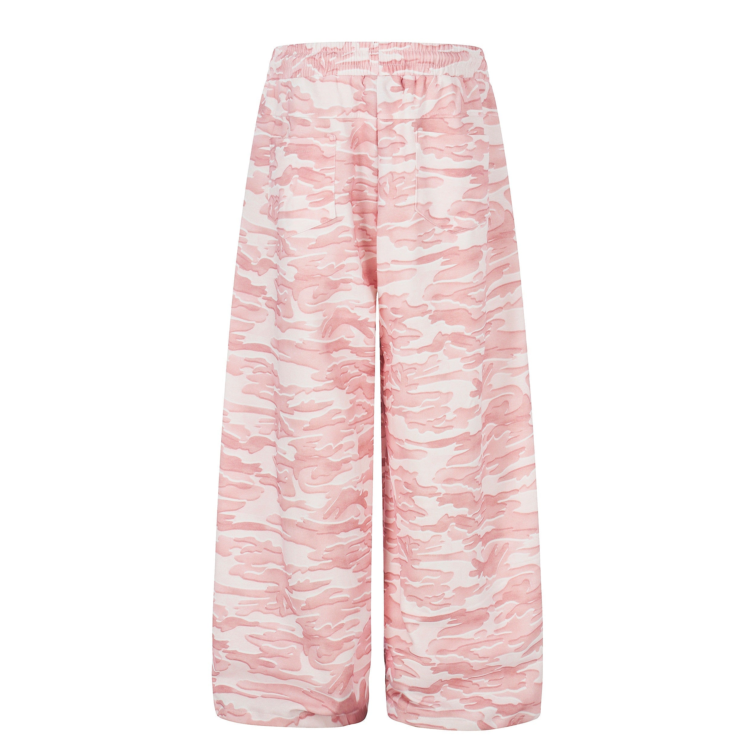 Pink Camo Wide-Leg Sweatpants | Oversized Streetwear Pants