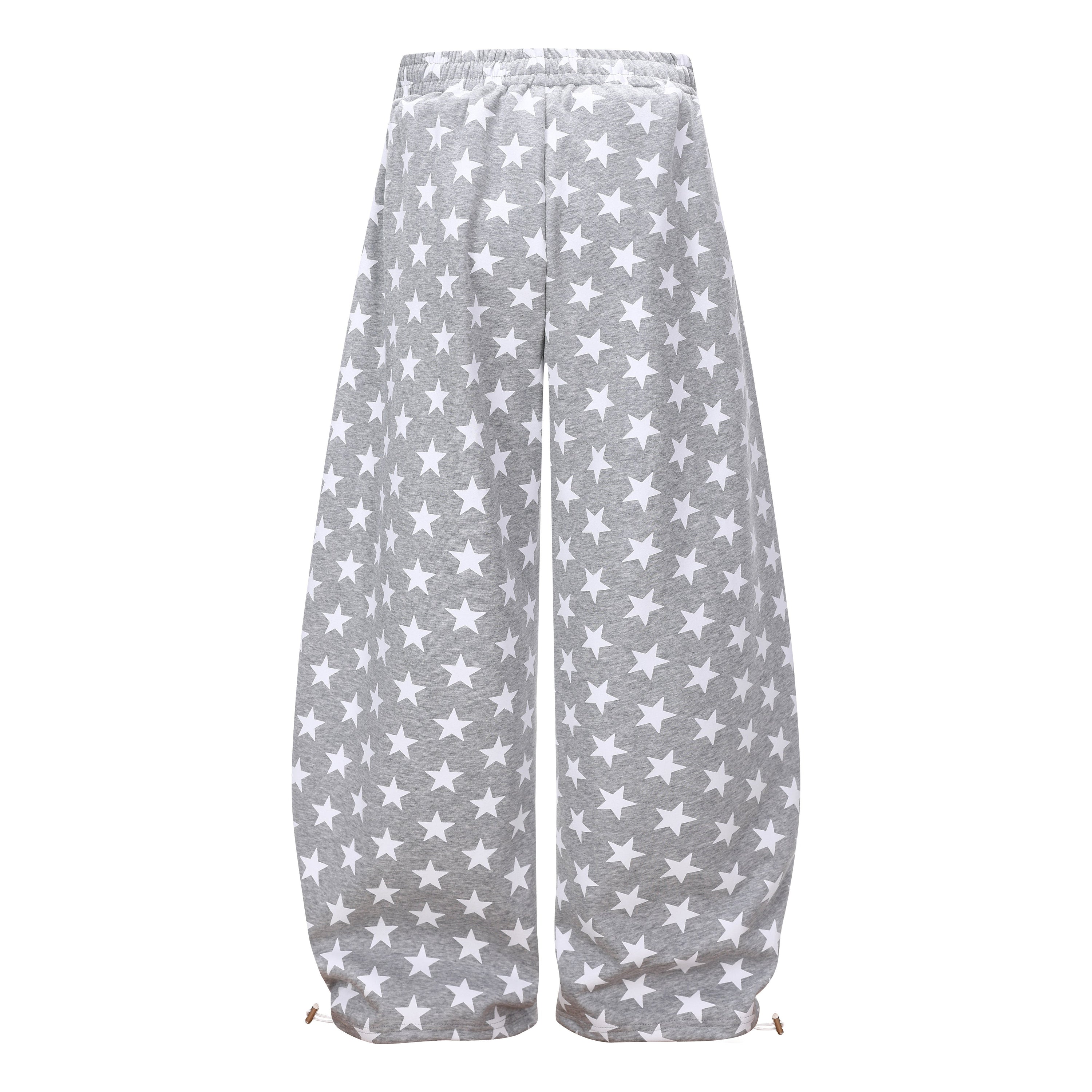 Omirad Star Print Wide-Leg Sweatpants | Y2K Streetwear