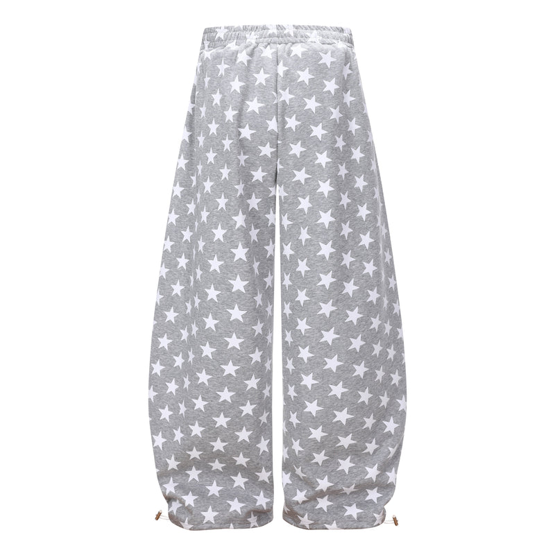 Omirad Star Print Wide-Leg Sweatpants | Y2K Streetwear