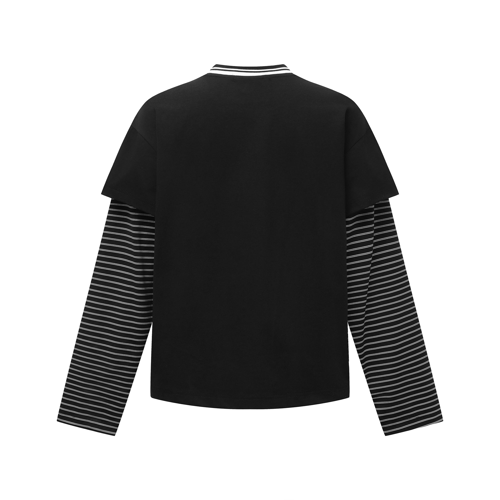 Double-Sleeve Layered Graphic Long Tee | Streetwear
