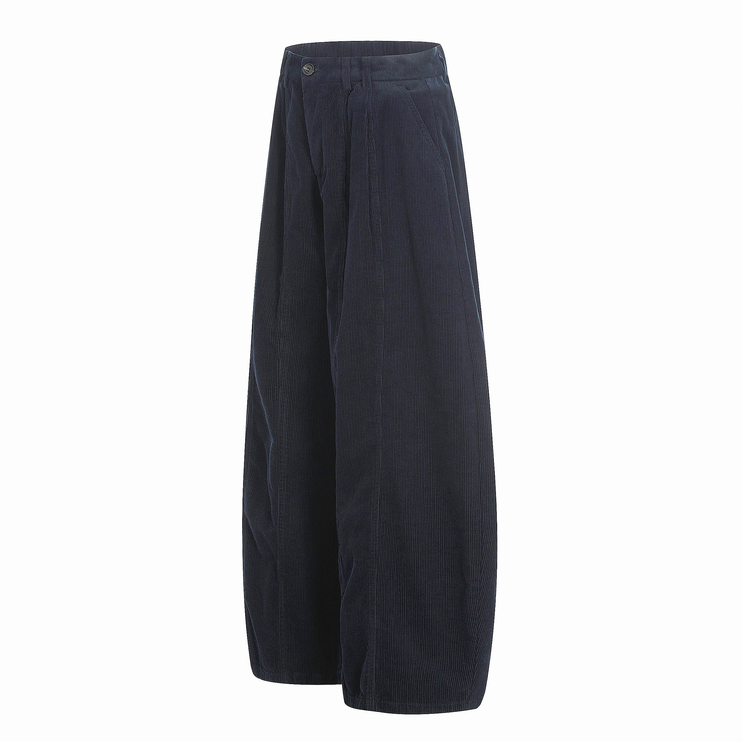 Omirad Wide-Leg Corduroy Pants | 100% Cotton Pleated Trousers