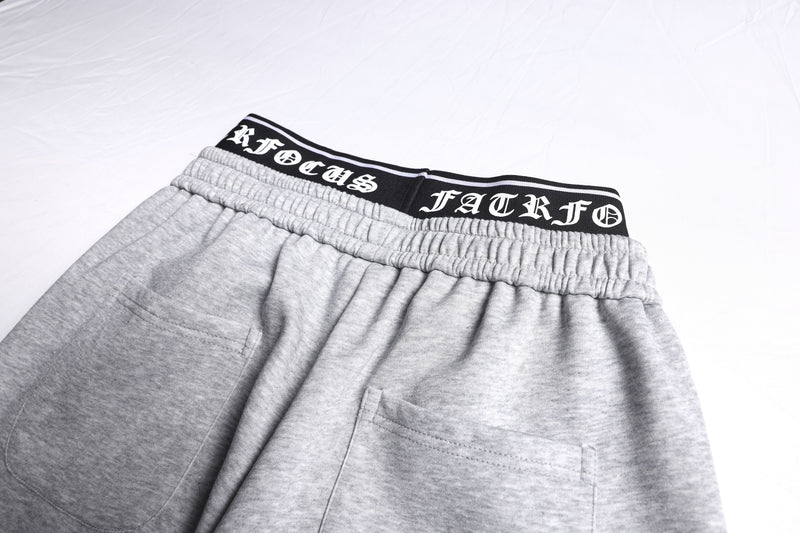 Gothic Outline Wide-Leg Sweatpants | Streetwear Joggers
