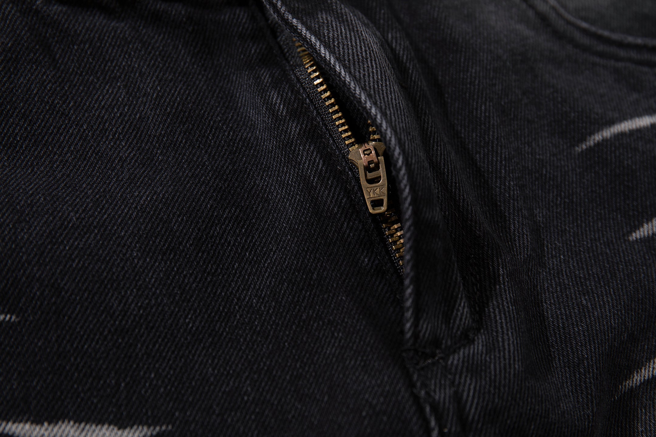 Omirad Scratch Fade Wide-Leg Jeans | Washed Black Denim