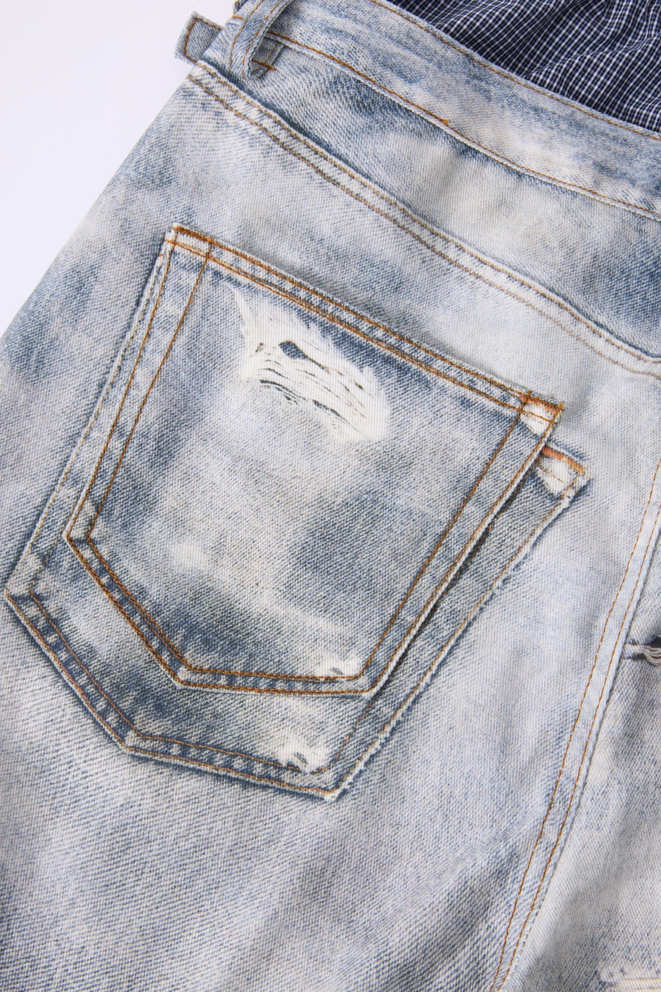 Omirad Layered Waist Distressed Wide-Leg Jeans | Streetwear