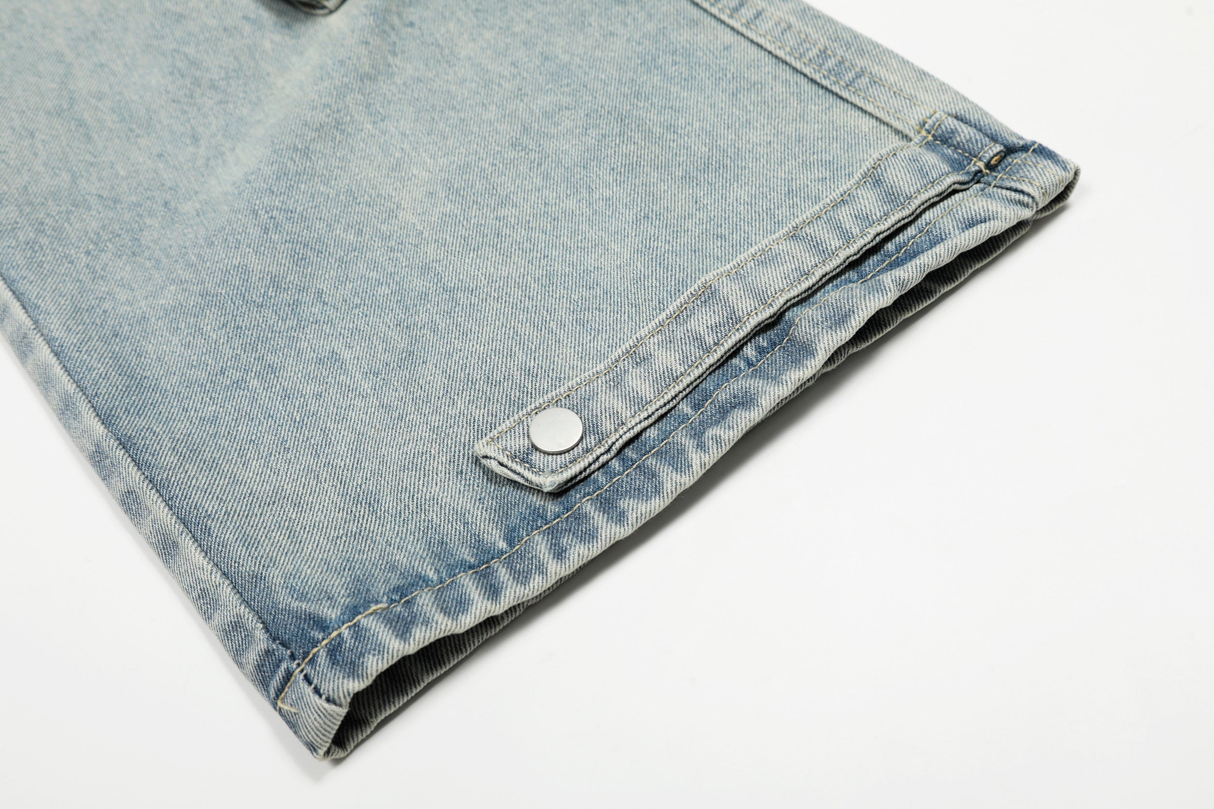 Multi-Layer Cargo Denim Pants | Wide-Leg Streetwear Jeans