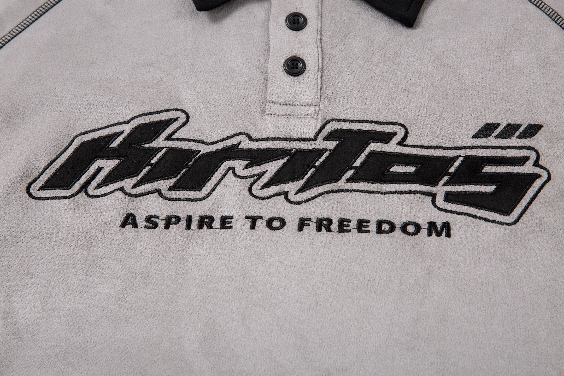 Contrast Panel Racing Long-Sleeve Polo Shirt | Streetwear