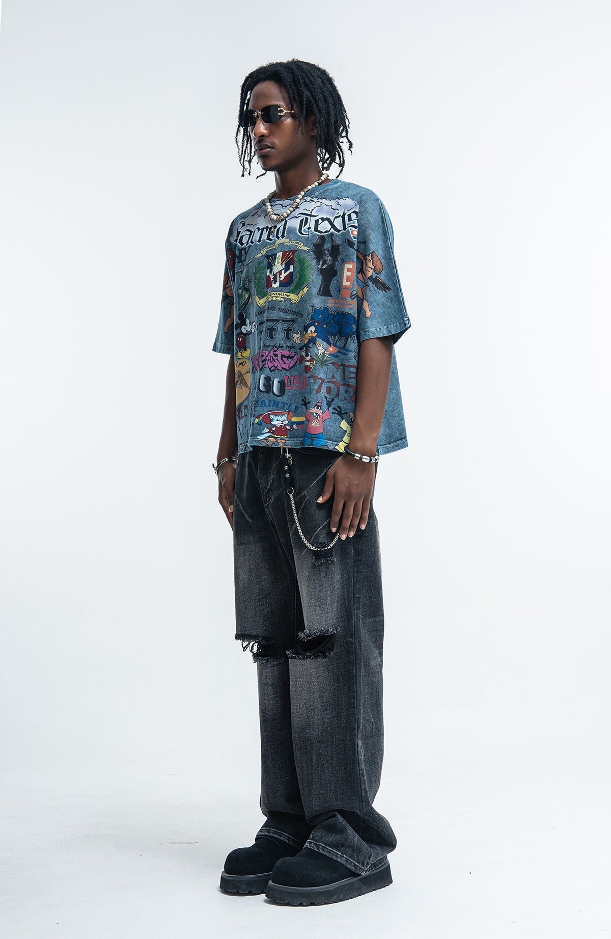 Omirad Sacred Chaos All-Over Graphic Tee | Vintage Wash