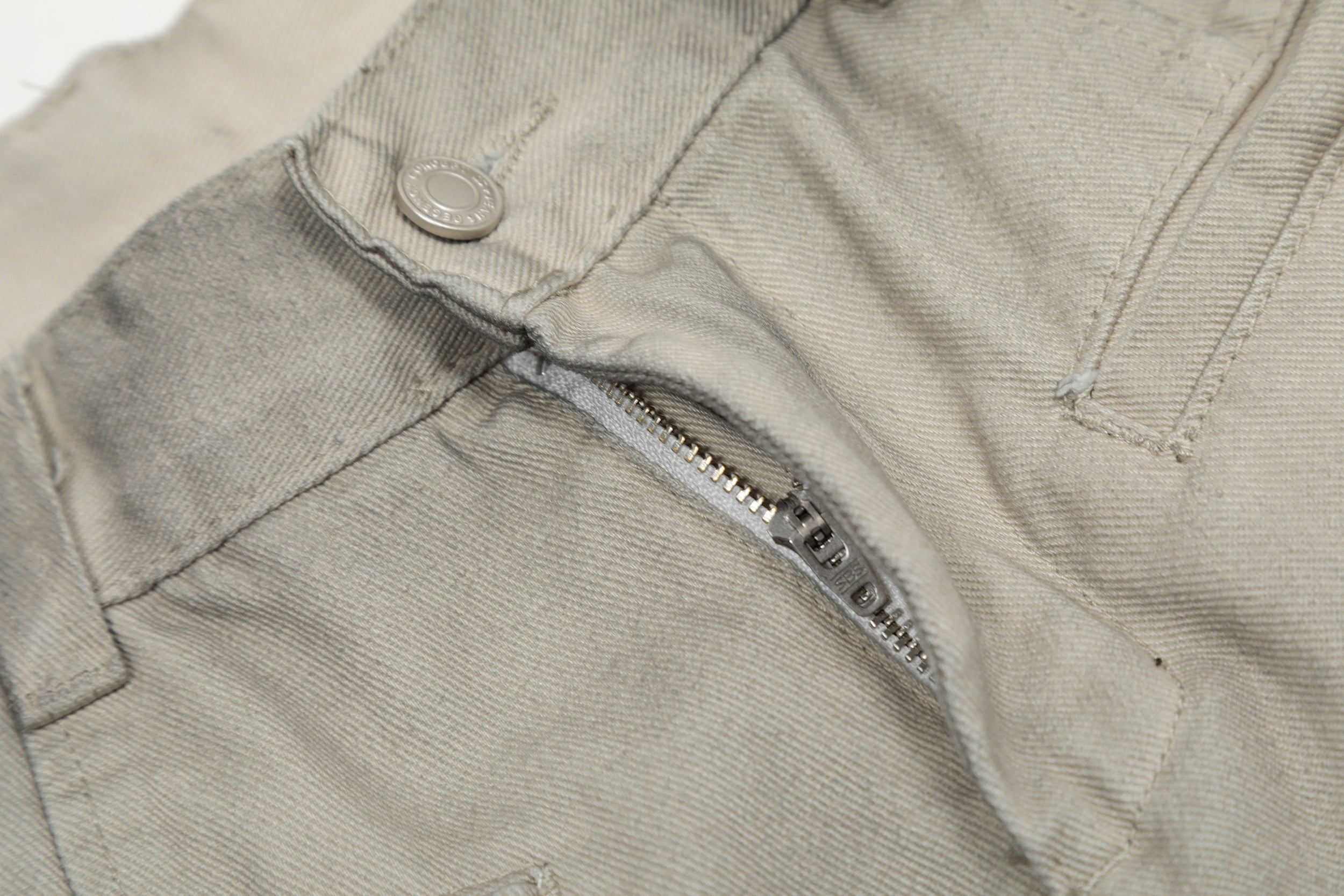 Washed Grey Wide-Leg Utility Pants | 100% Cotton Streetwear