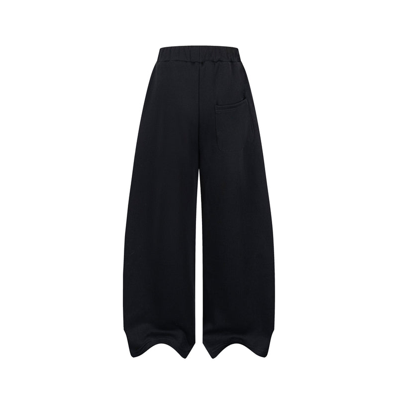 Omirad Flag Graphic Wave-Hem Wide-Leg Sweatpants