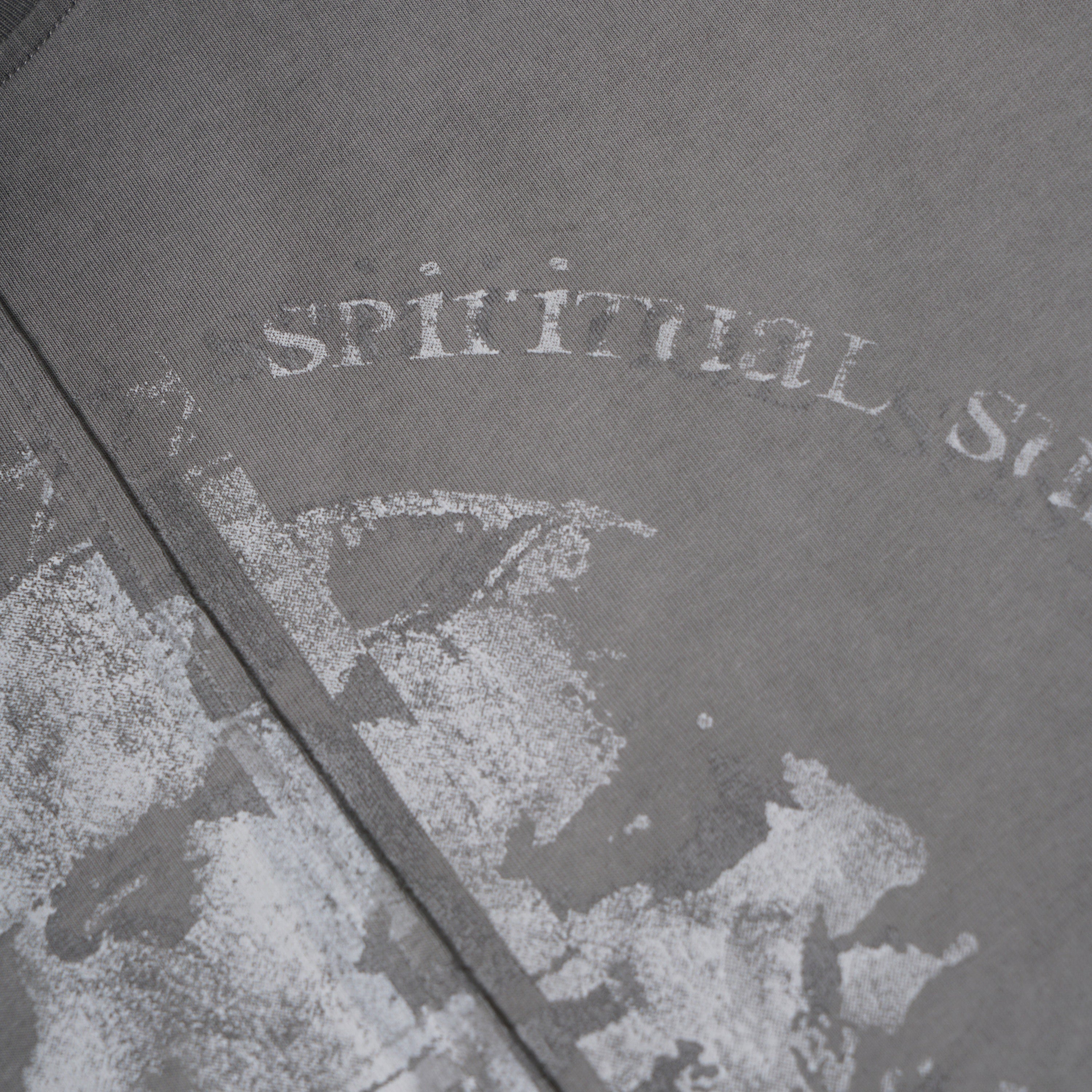 Omirad Layered Portrait Long Sleeve Tee | Washed Grey