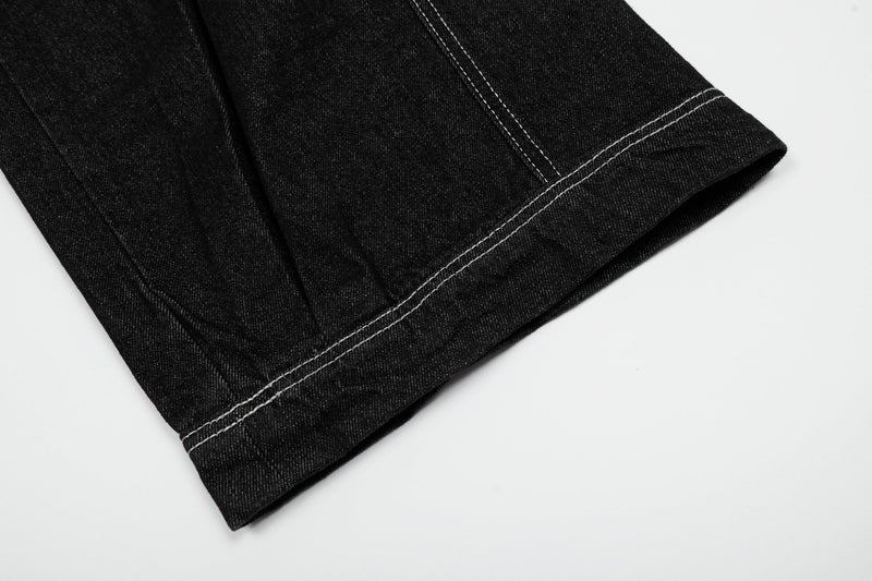 Omirad Contrast-Stitch Wide-Leg Jeans | Bold Denim Silhouette