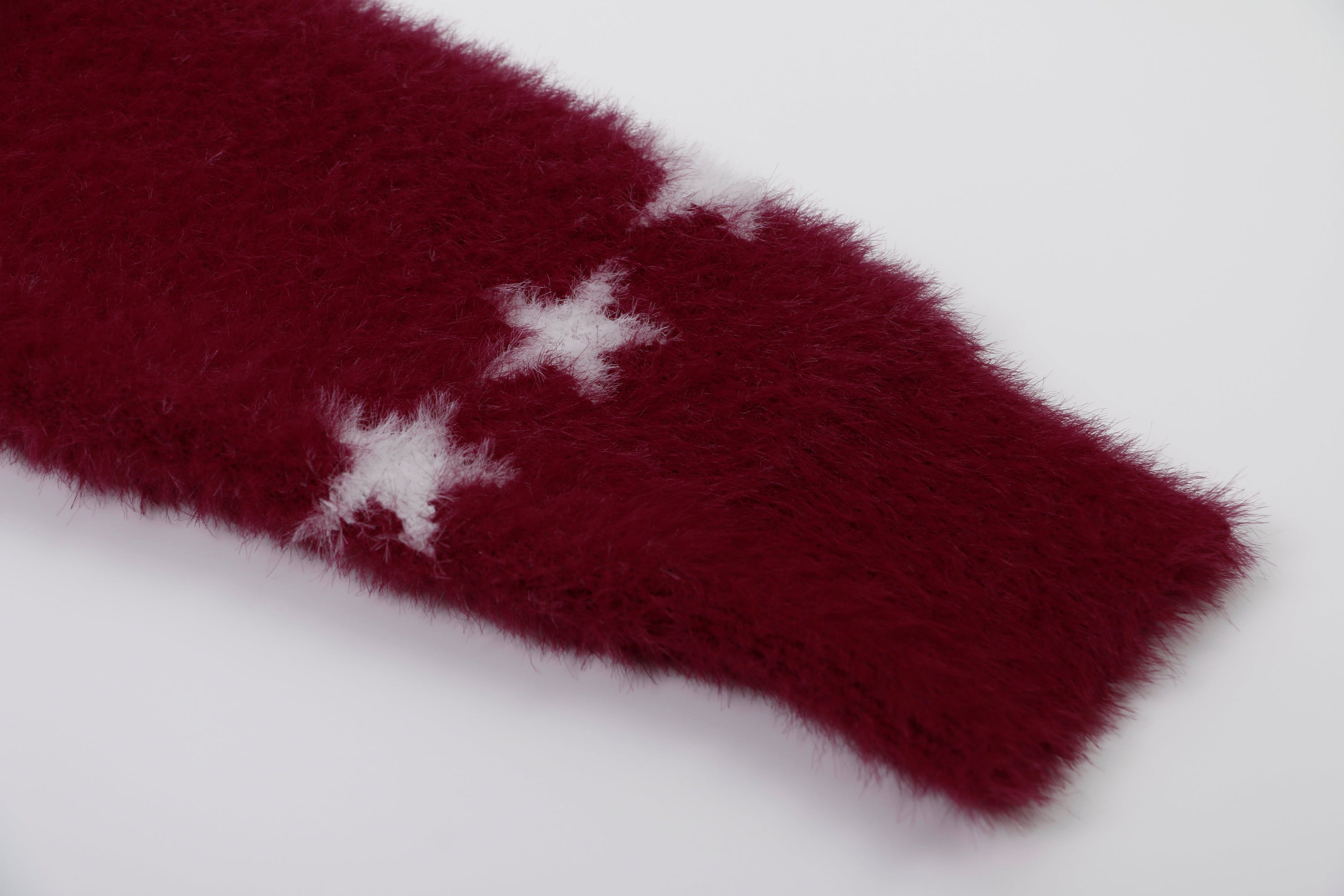 Flag Pattern Fuzzy Half-Zip Sweater | Americana Streetwear