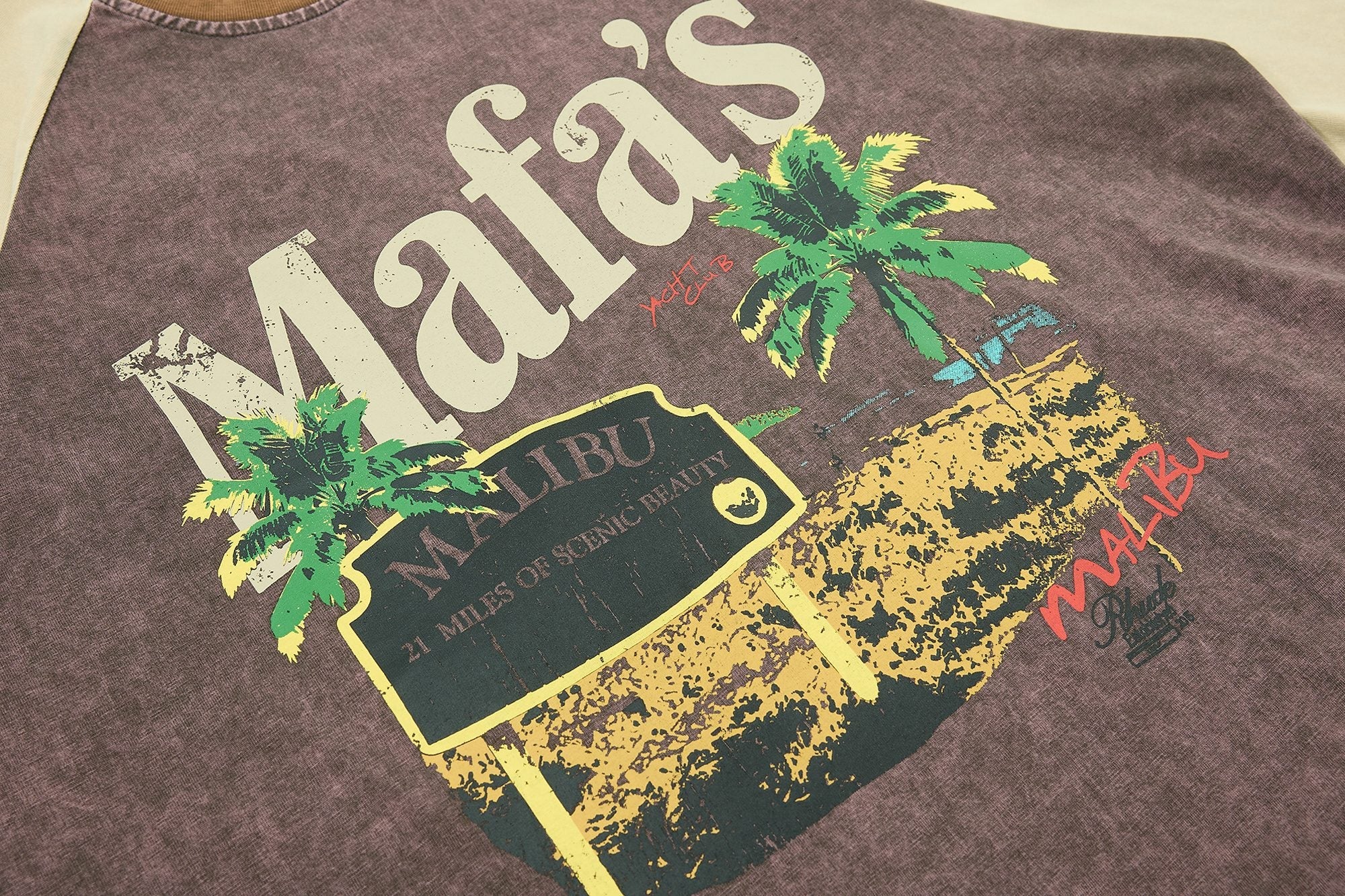 Mafa's Malibu Washed Raglan Tee | Vintage Coastal Streetwear