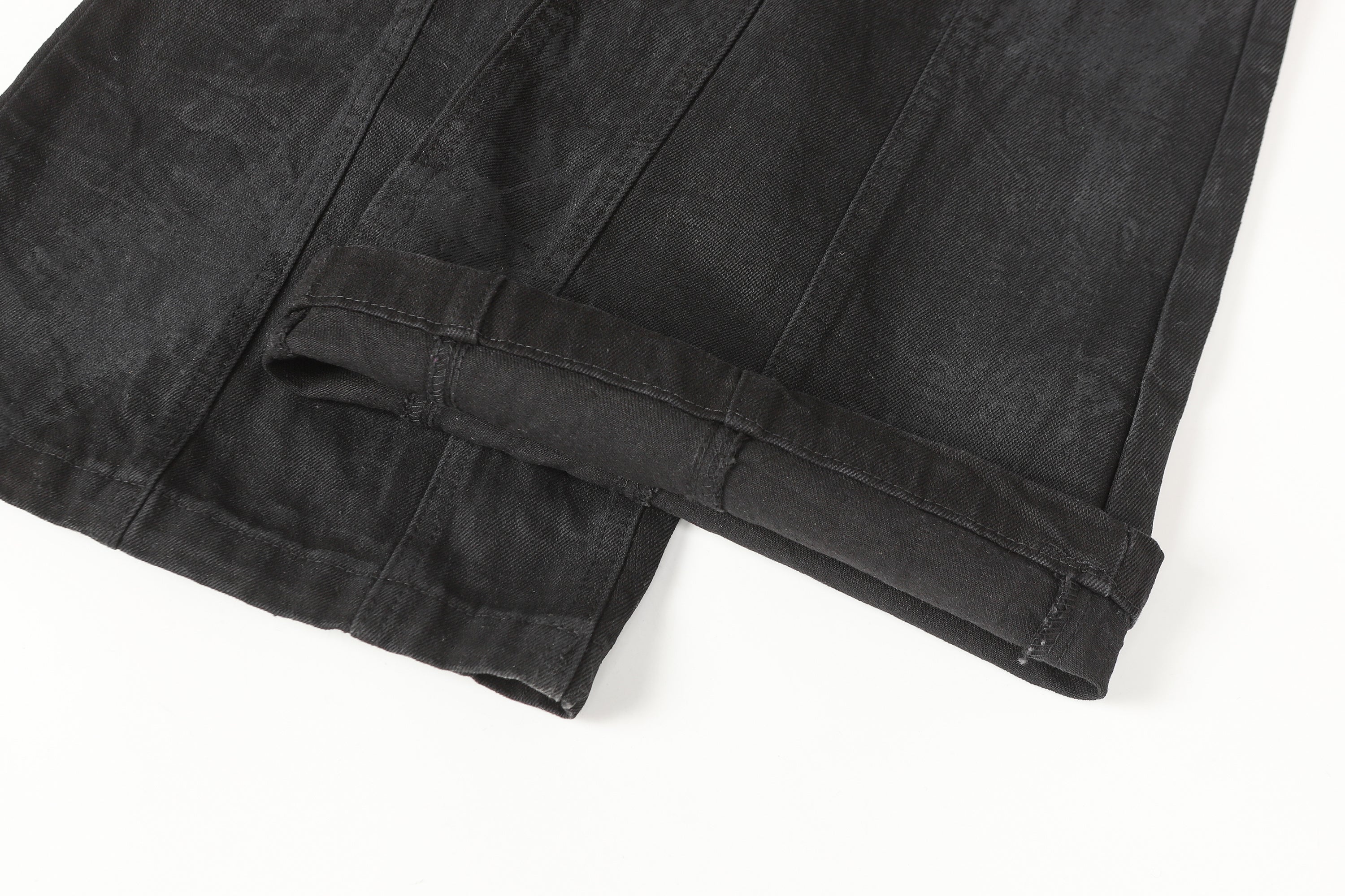 Omirad Studded Panel Wide-Leg Jeans | Dark Streetwear Denim