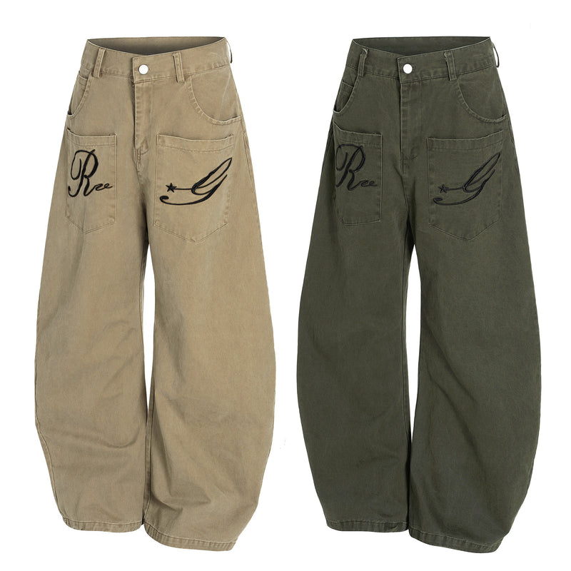 Omirad Re☆G Embroidered Balloon Jeans | Wide Leg Streetwear