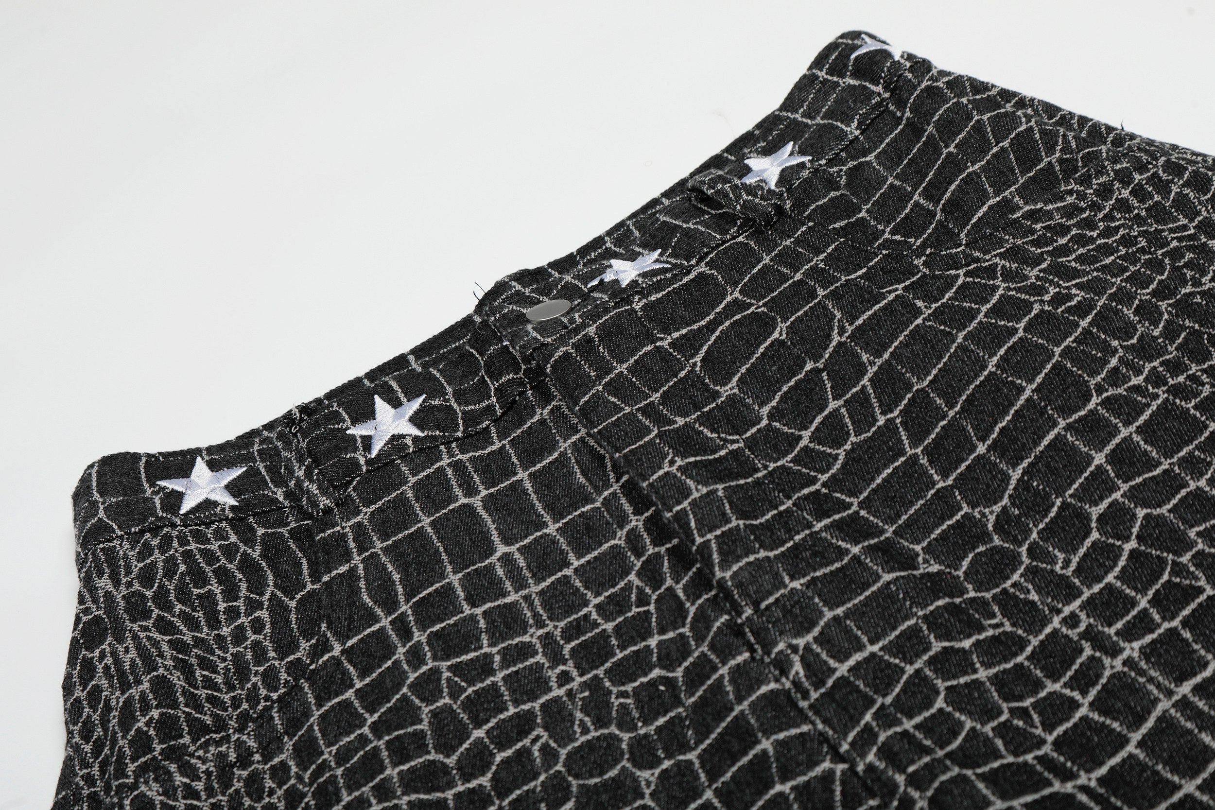 Omirad Croc-Star Balloon Wide-Leg Pants | Star Detail