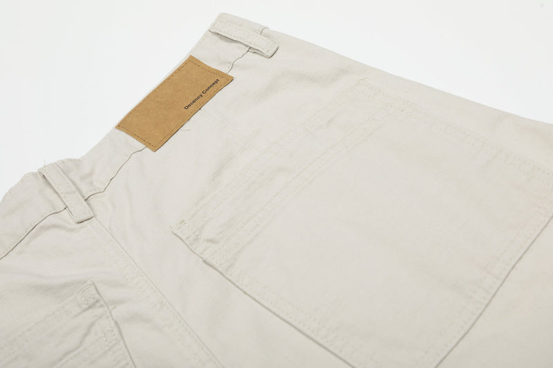 Omirad Structured Wide-Leg Utility Pants | 100% Cotton