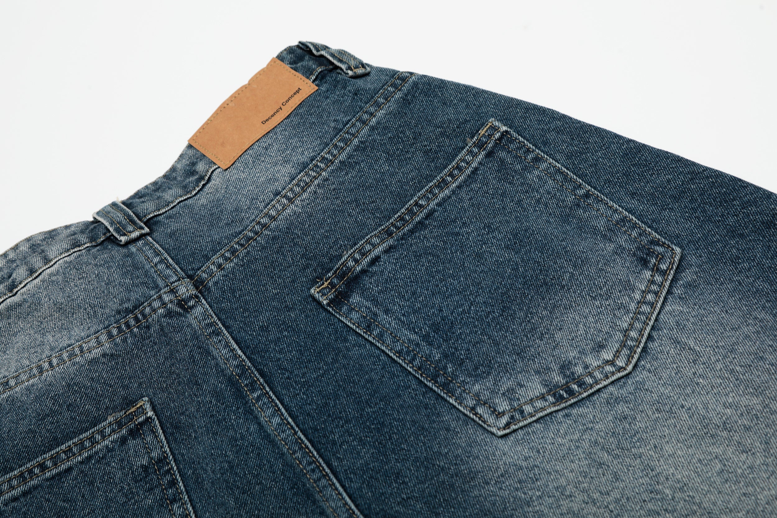Omirad Studded Wide-Leg Denim Shorts | Vintage Wash Jorts