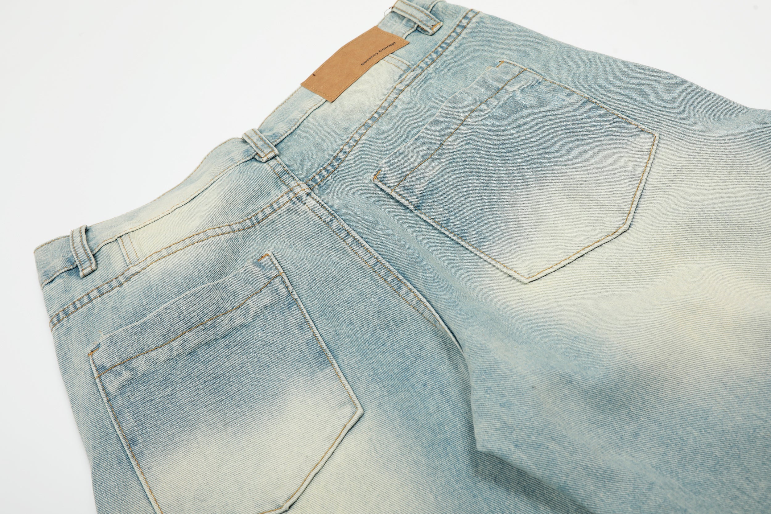 Cloud-Fade Balloon Jeans | Wide-Leg Streetwear Denim