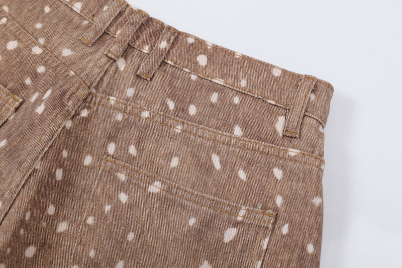 Omirad Fawn Print Wide-Leg Jeans | Spotted Denim