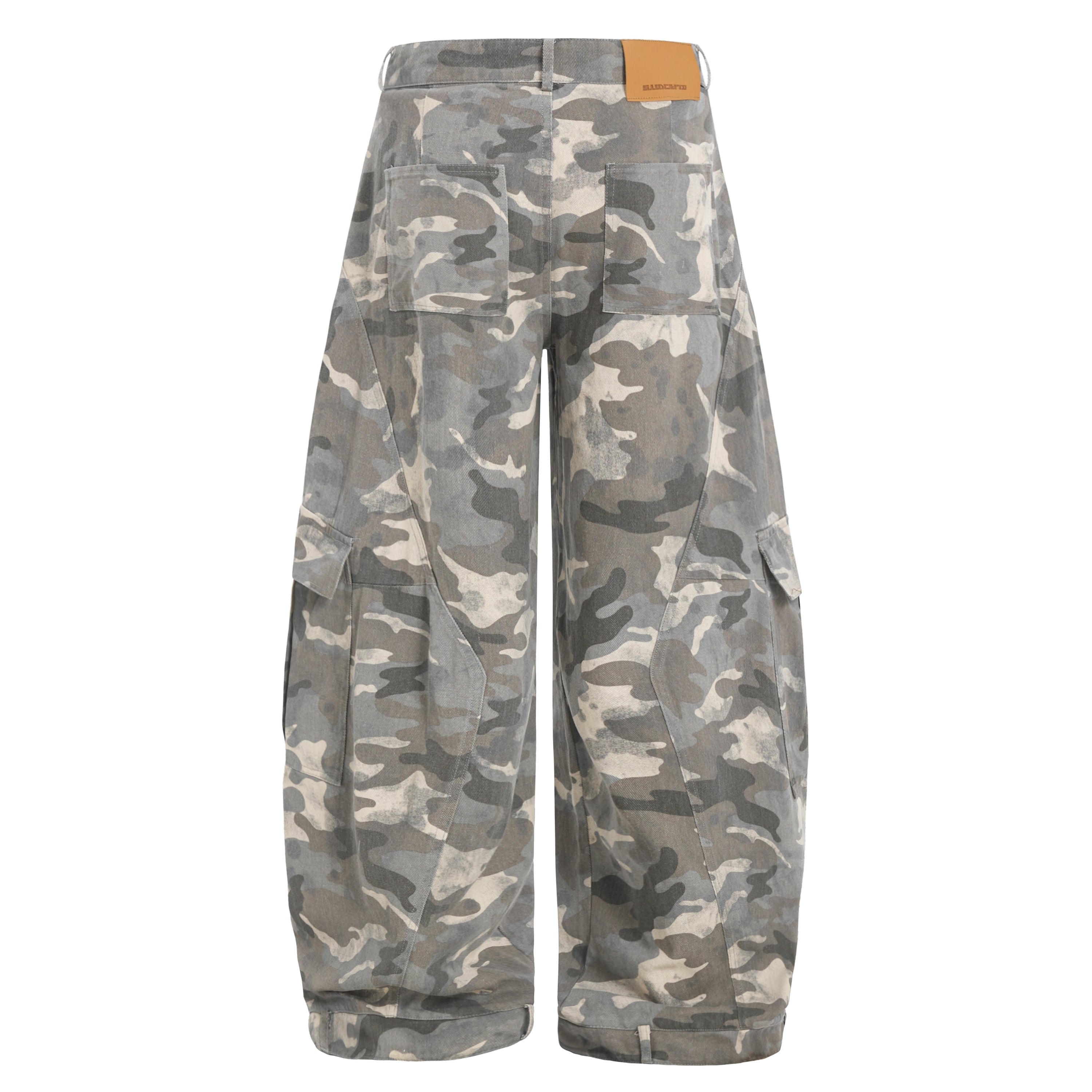 Camouflage Cargo Barrel Pants | Wide Leg Streetwear