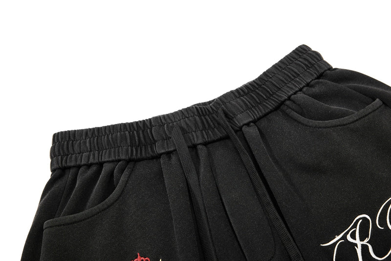 Crest Embroidery Balloon Sweatpants | Oversized Streetwear