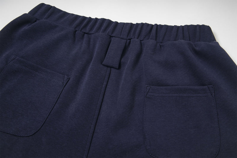 Plaid-Tied Wide-Leg Sweatpants with Chenille Patch | Makenochoice