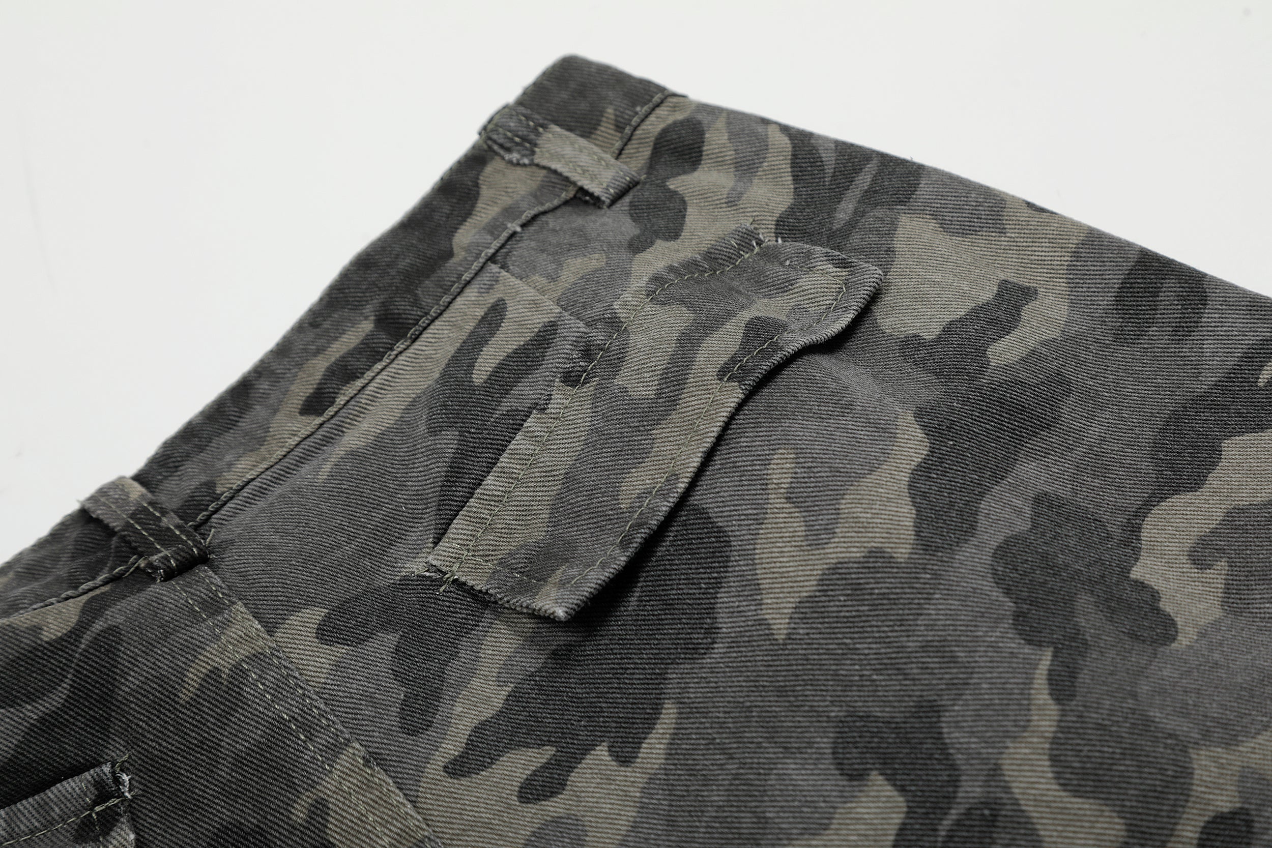 Omirad Camo Wide-Leg Cargo Shorts | Streetwear Baggy Fit