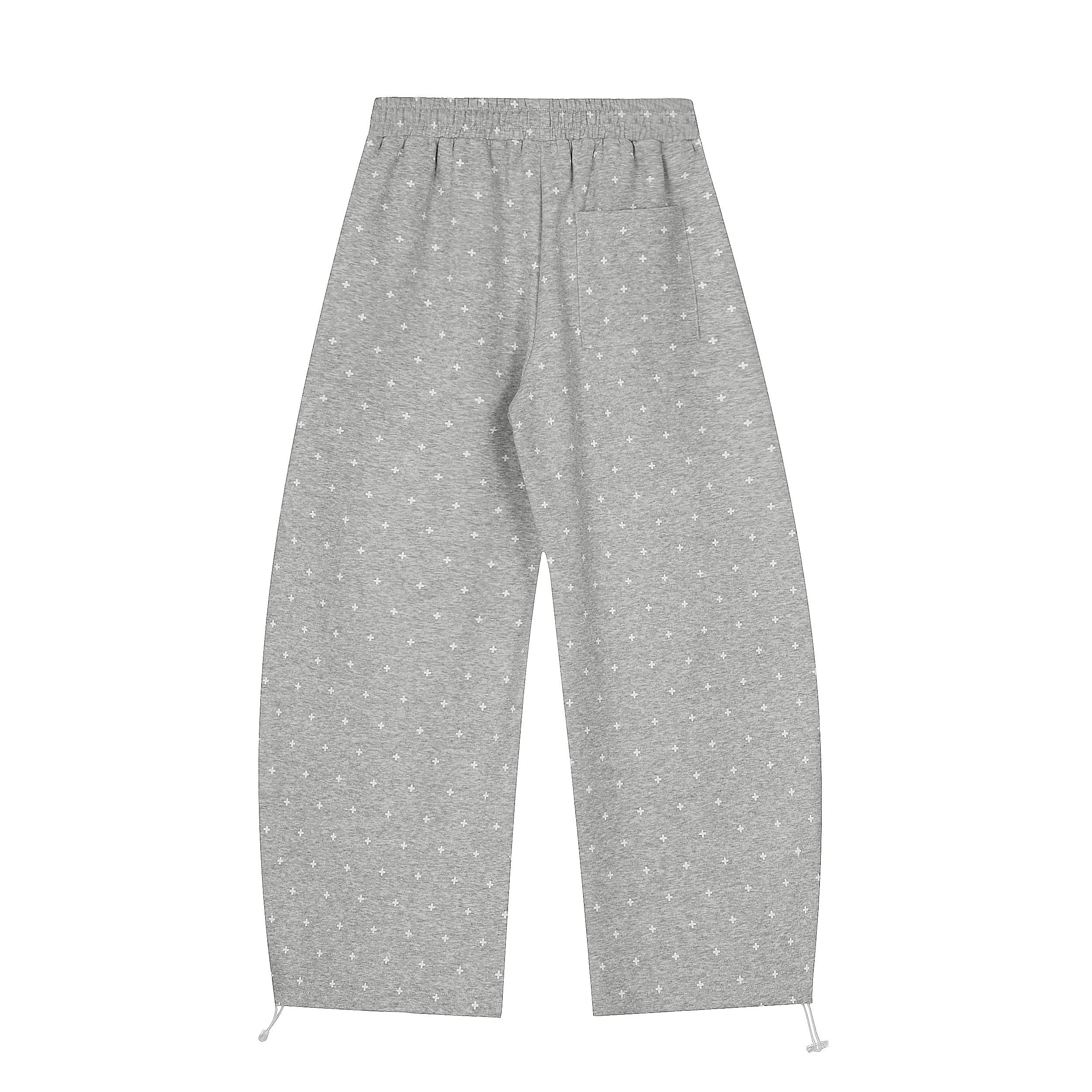 Star Print Wide-Leg Sweatpants with Plush Star Charm