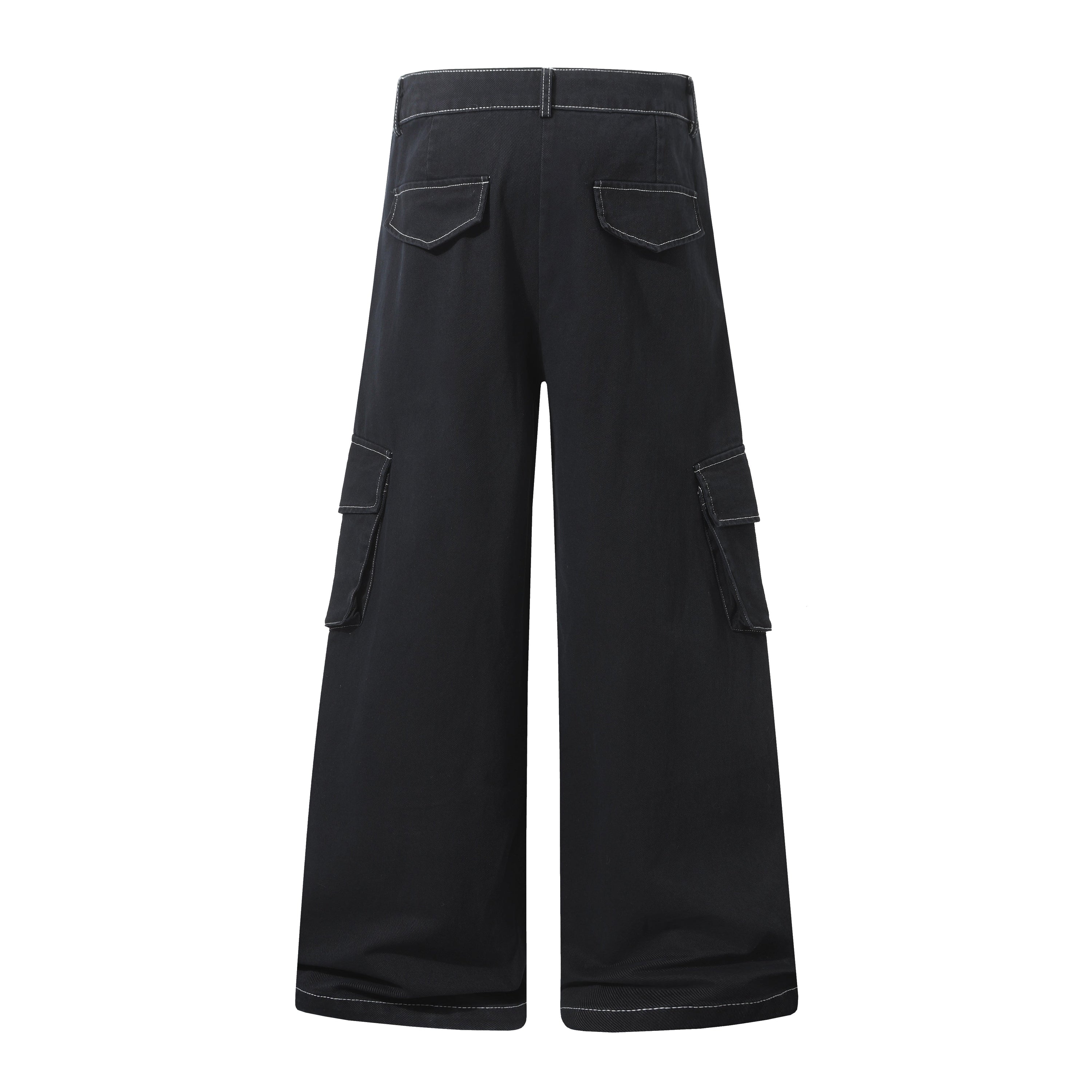 Omirad Wide-Leg Cargo Utility Pants | 100% Cotton Streetwear