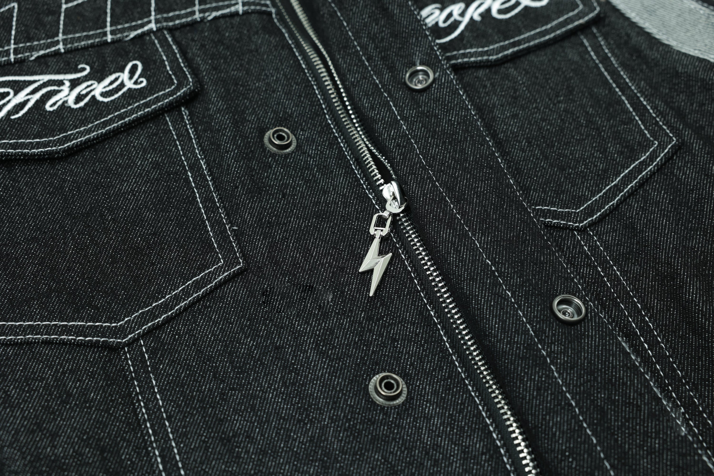 Omirad Vintage Racer Denim Vest | Biker Streetwear