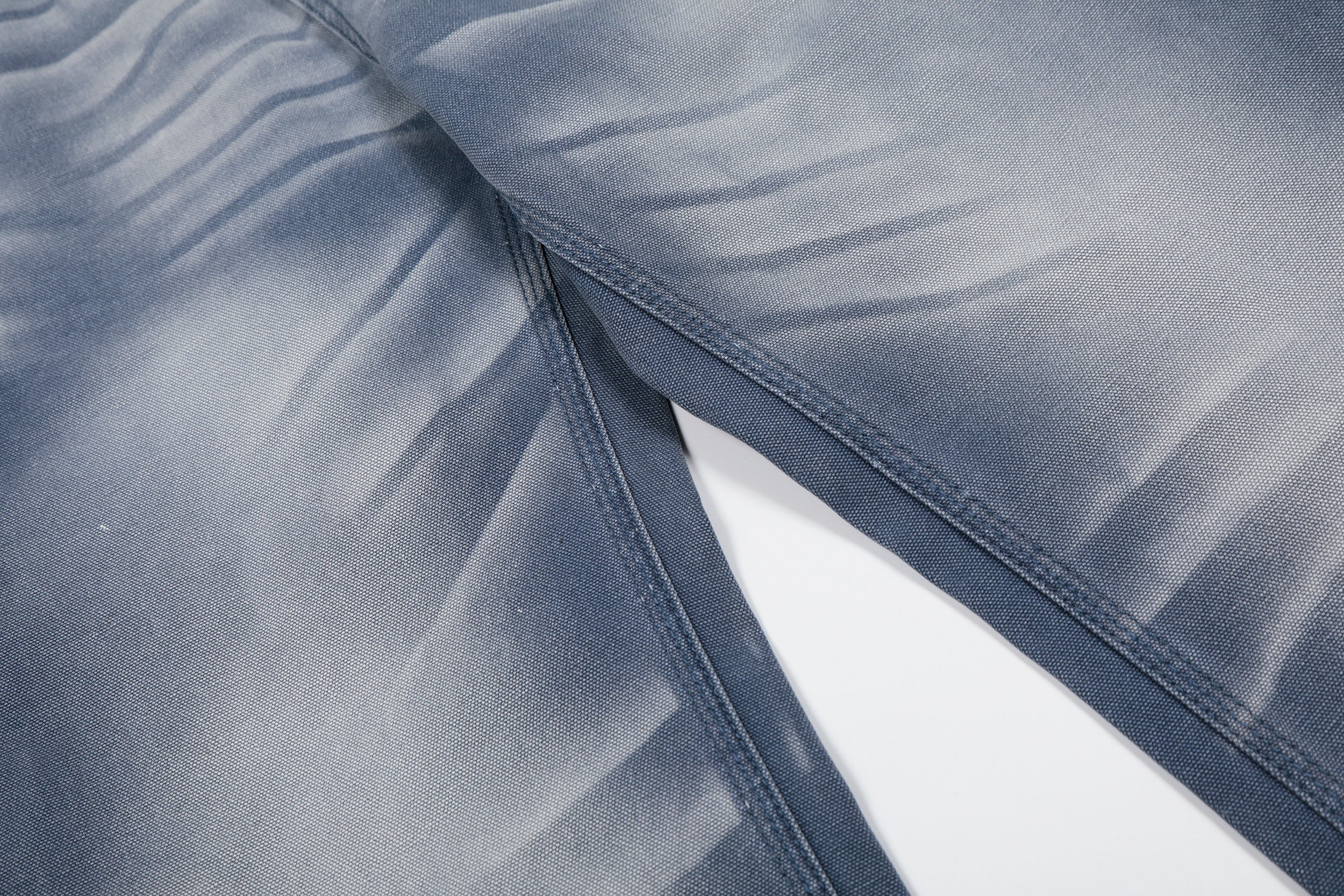 Washed Wrinkle Effect Wide-Leg Denim Jeans | Omirad