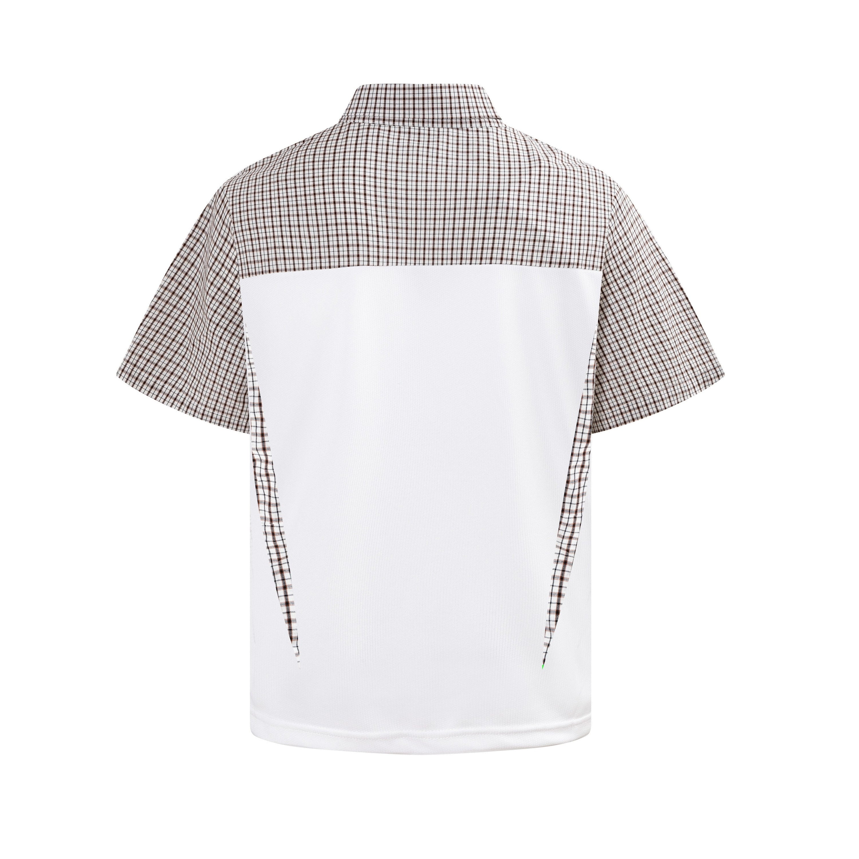 Vintage Plaid Panel Polo Shirt | Oversized Retro Streetwear