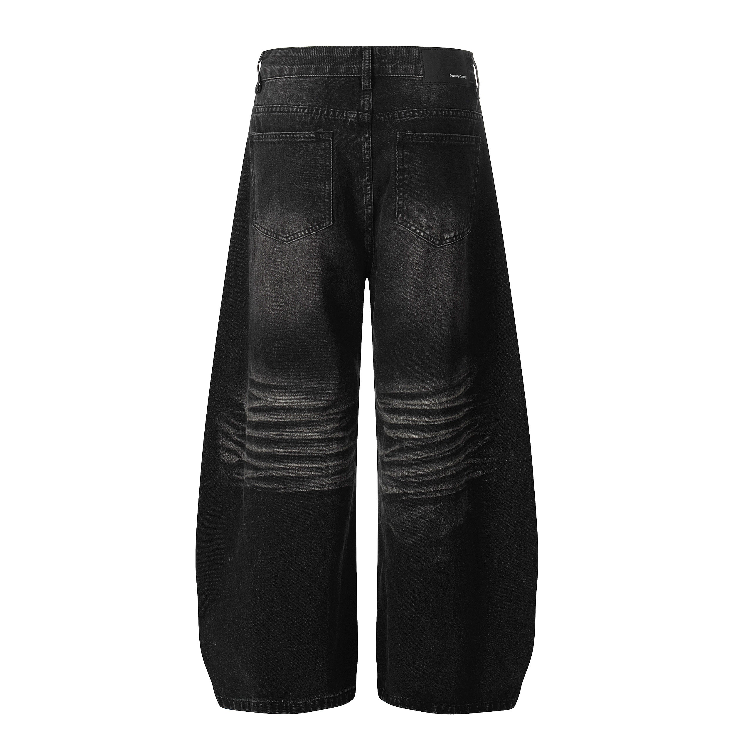Omirad Vintage Whisker Wash Balloon Wide-Leg Jeans