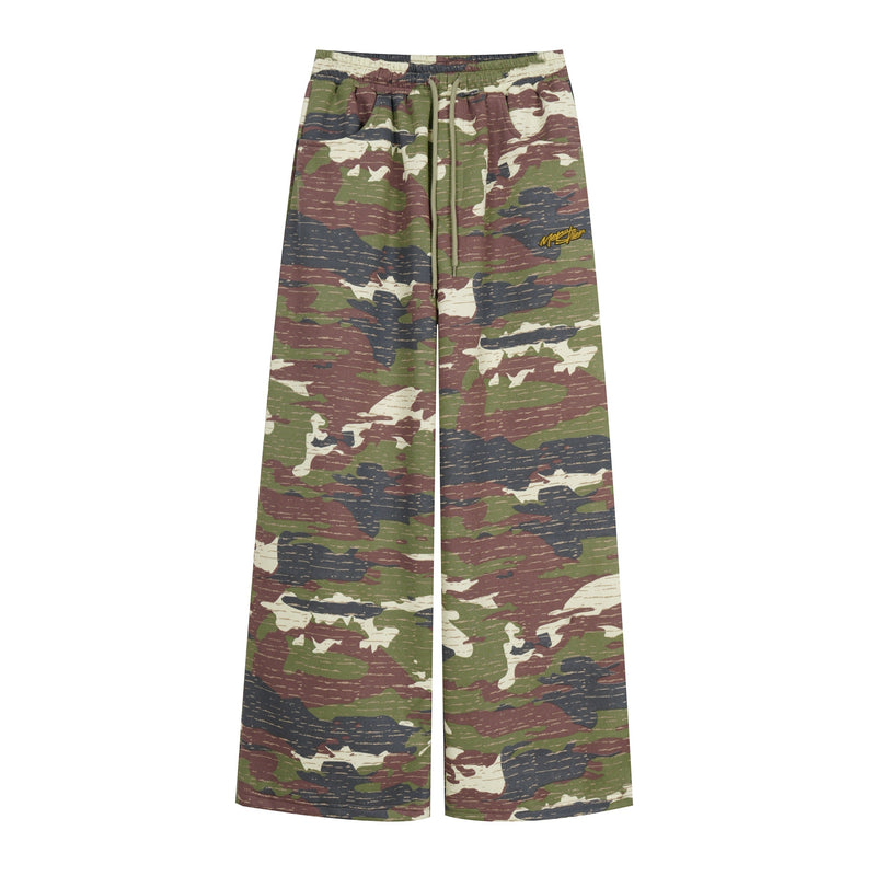 Vintage Camo Wide-Leg Lounge Pants | Oversized Streetwear