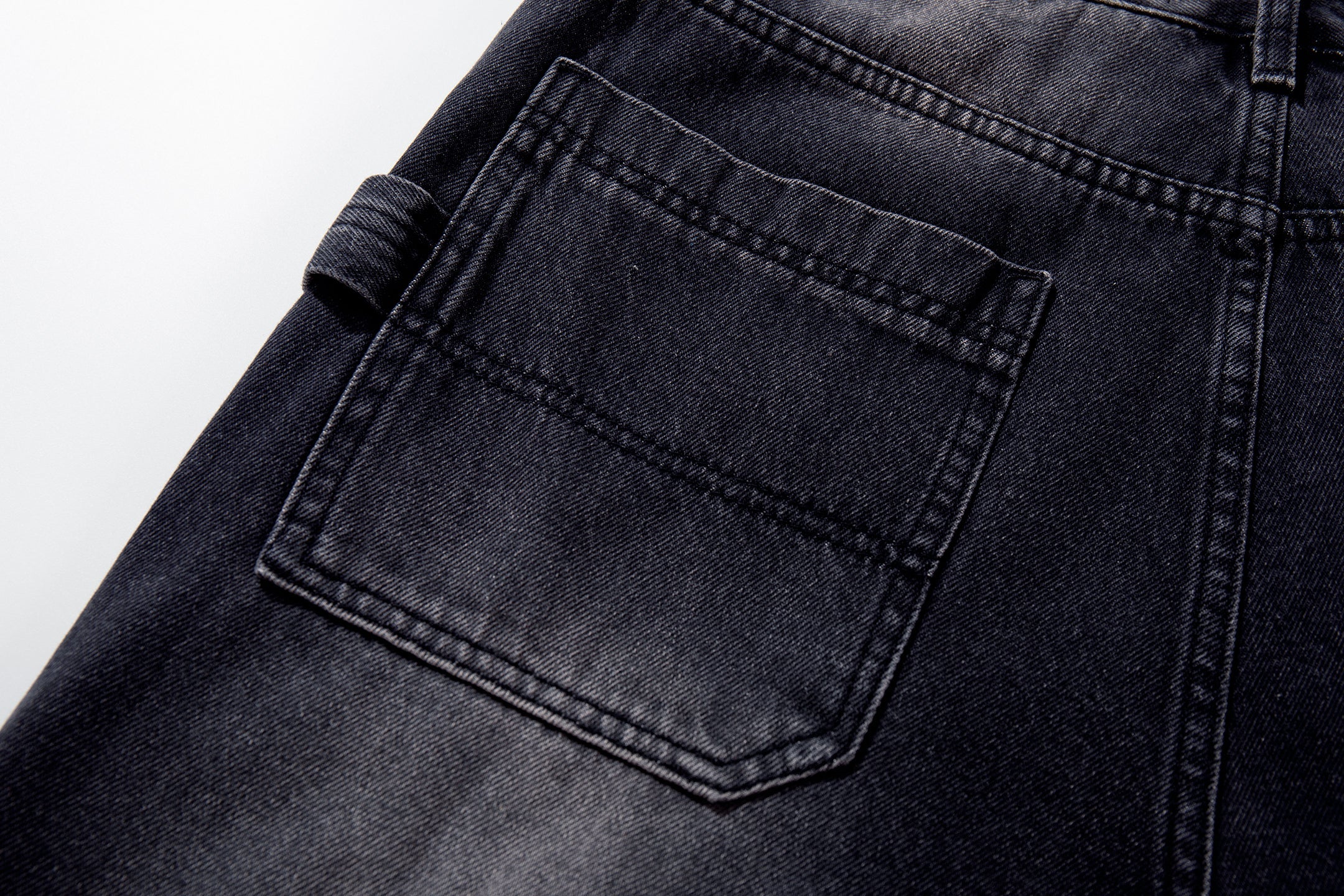 Omirad Brushstroke Fade Wide-Leg Jeans | Dark Wash Denim