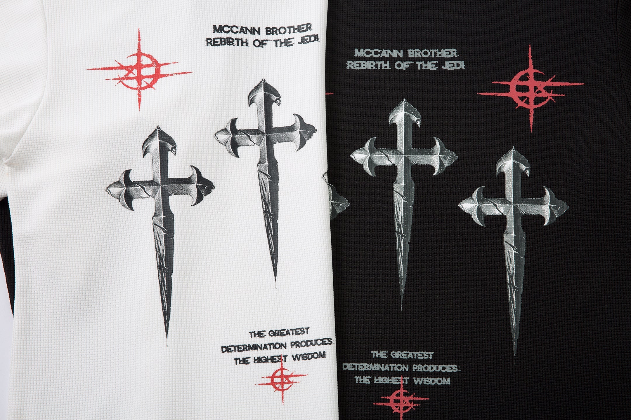 Gothic Cross Long Sleeve Graphic Tee | Dark Streetwear