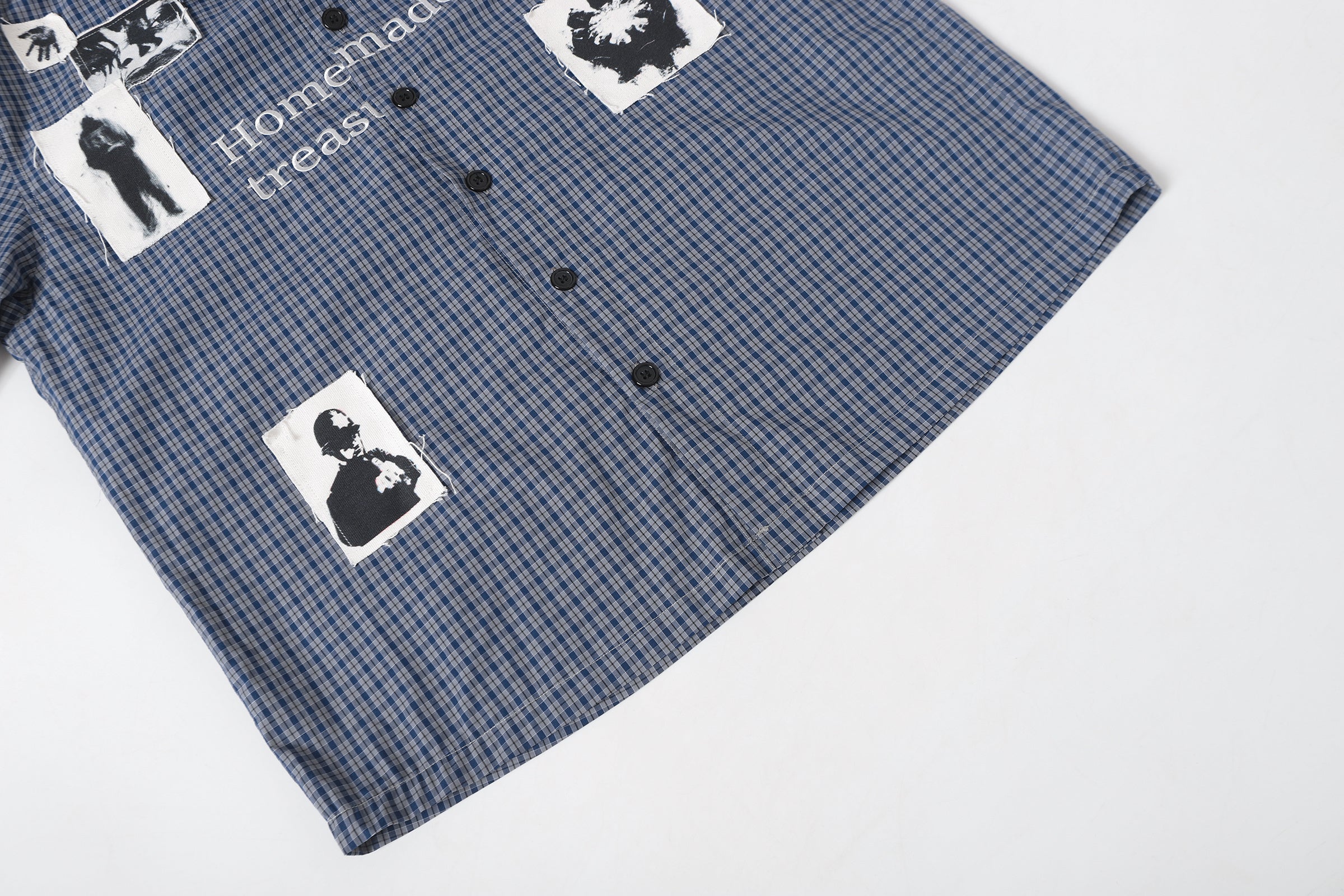 Patchwork Graphic Plaid Shirt | Streetwear Overshirt