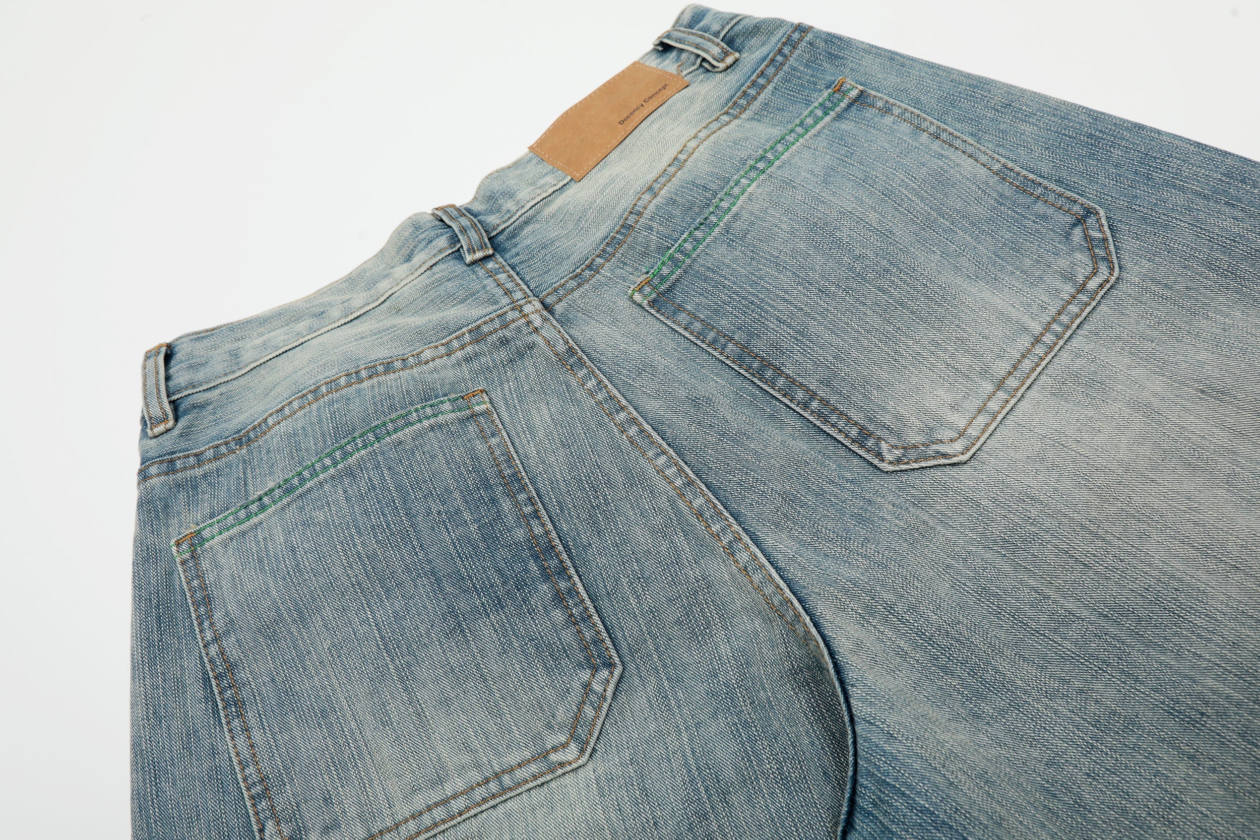 Omirad Draped Crease Wide-Leg Jeans | Oversized Denim