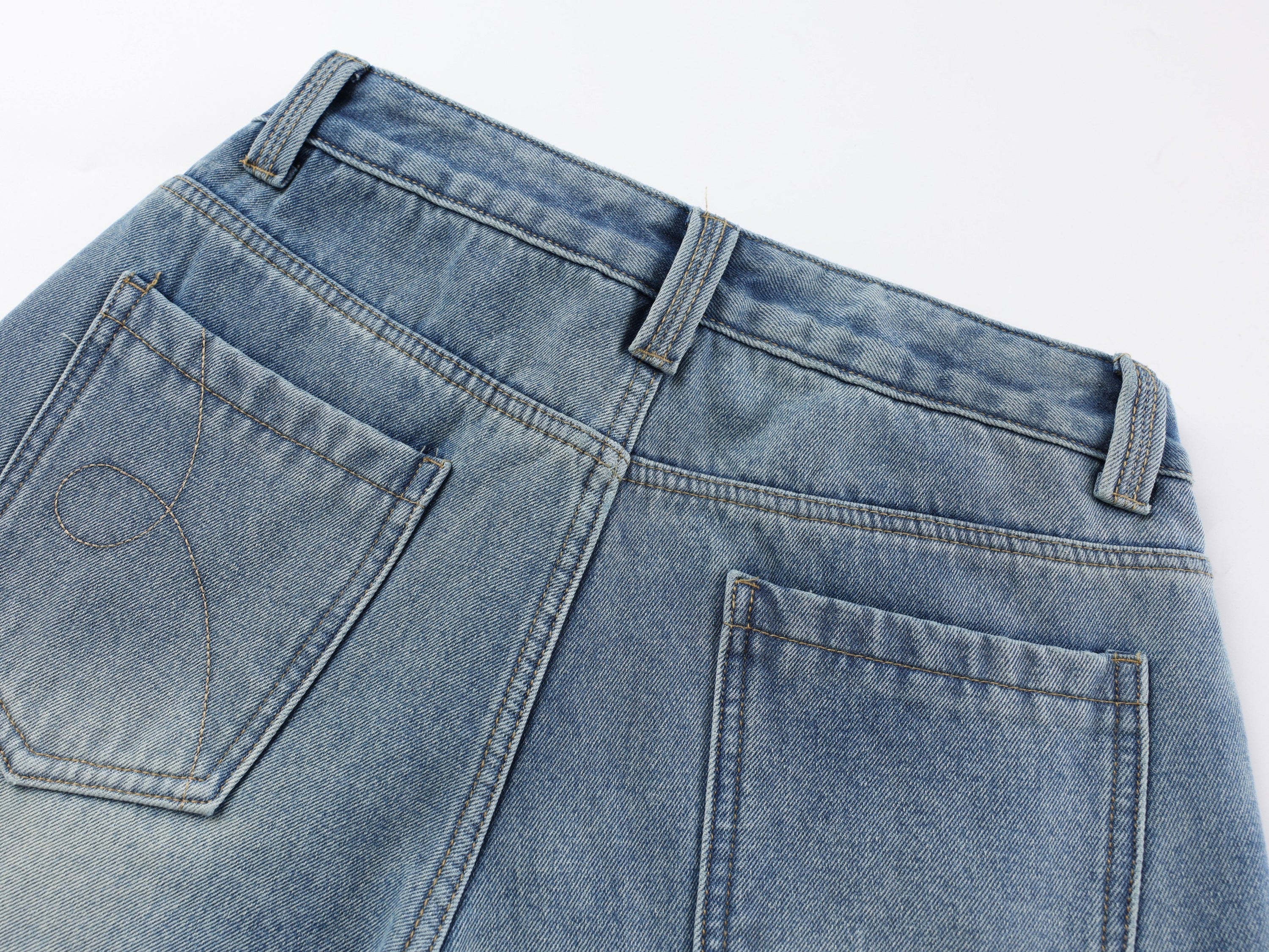 Fleece-Lined Wide-Leg Stacked Denim Pants | Winter Street Style