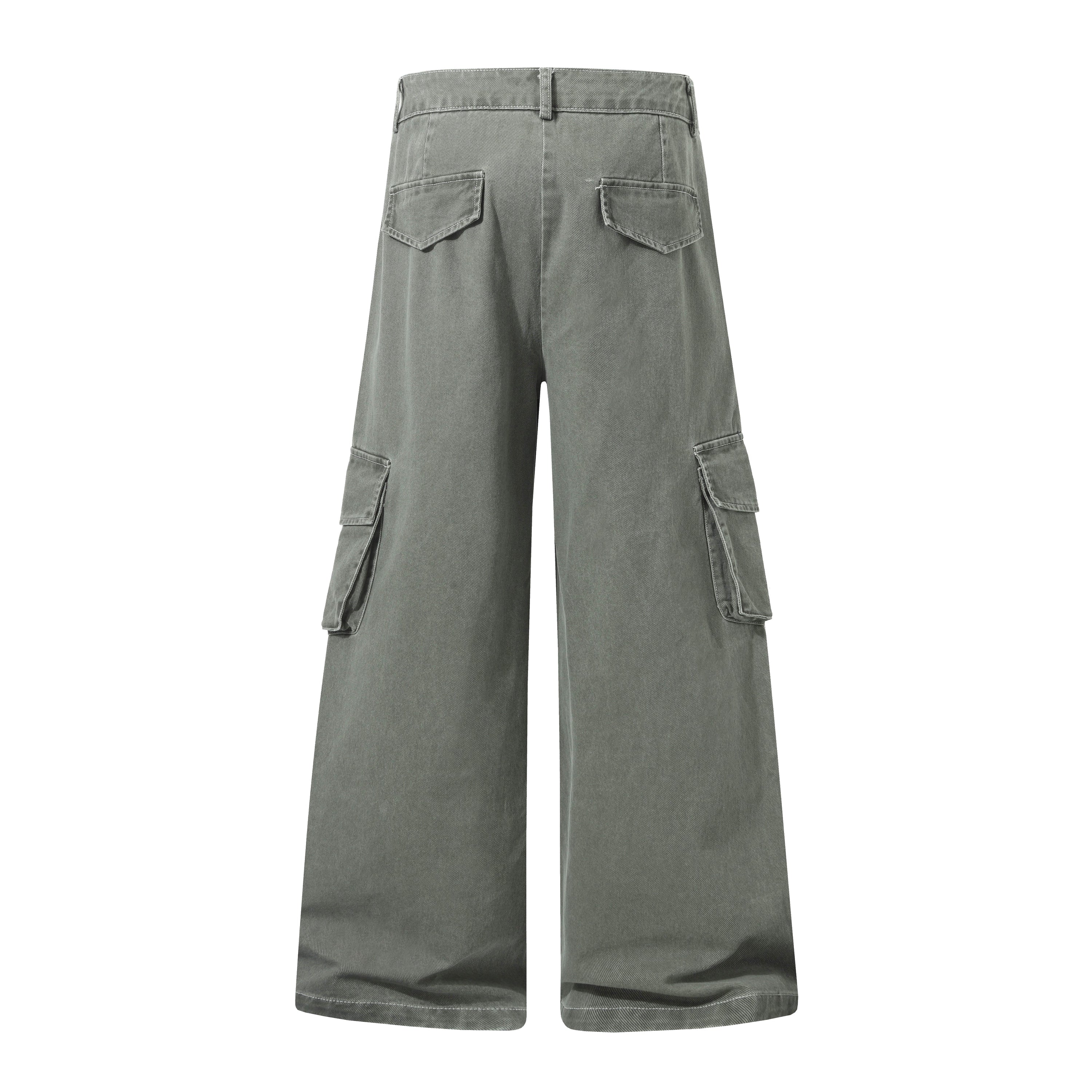 Omirad Wide-Leg Cargo Utility Pants | 100% Cotton Streetwear
