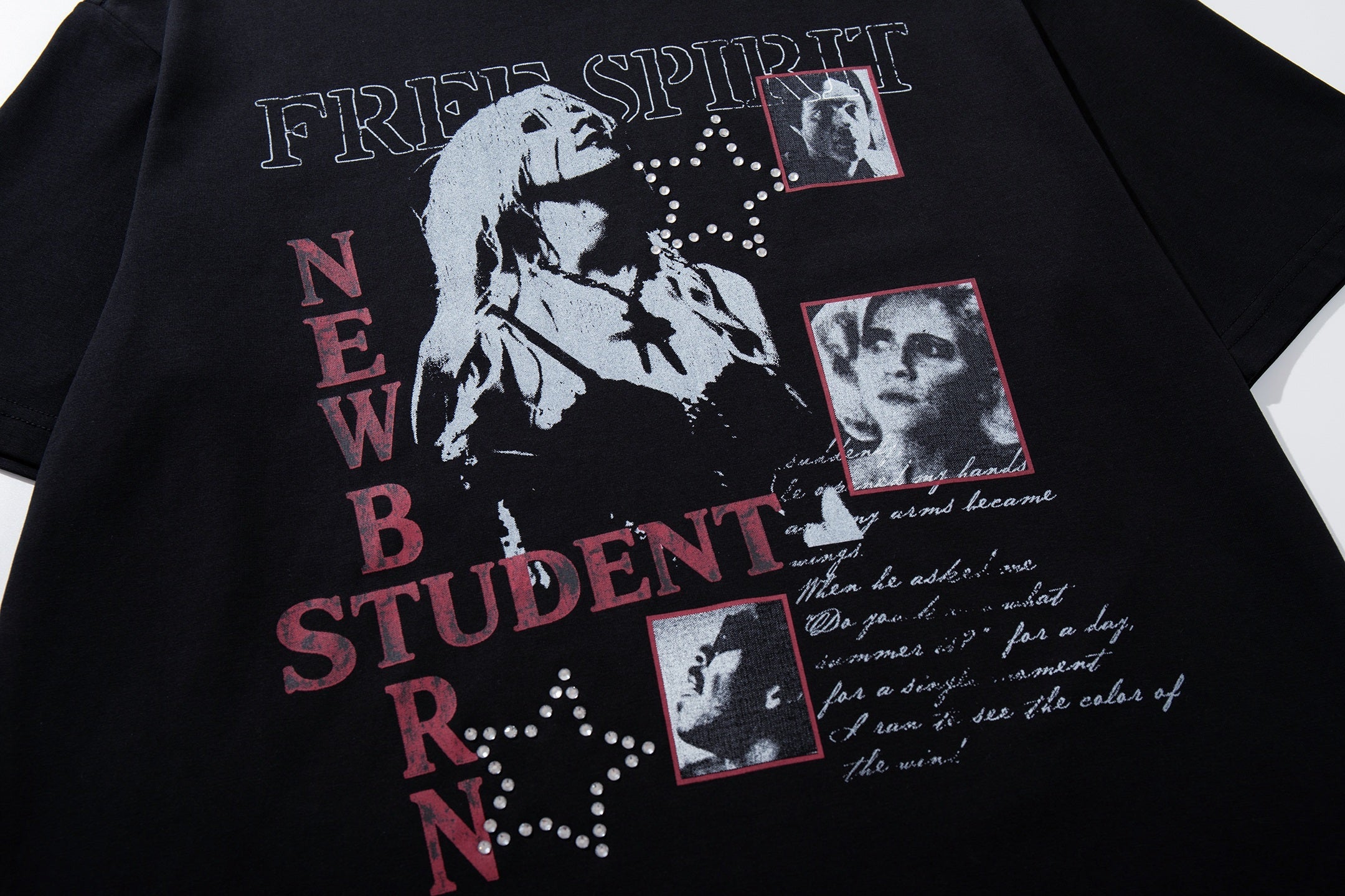 Free Spirit Vintage Collage Graphic T-Shirt | Y2K Streetwear