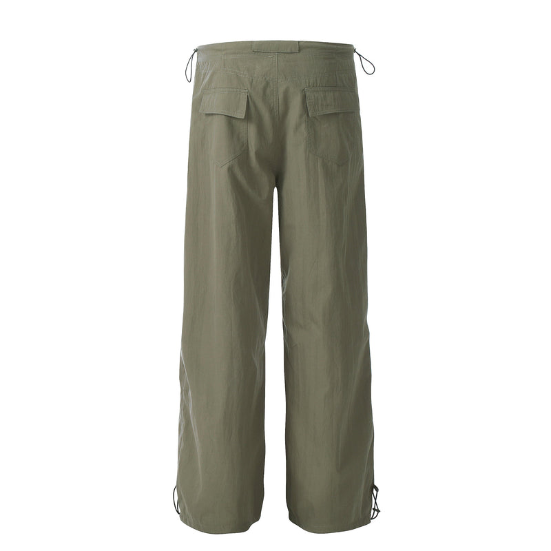 Omirad Tech Drawstring Utility Pants | Wide-Leg Parachute