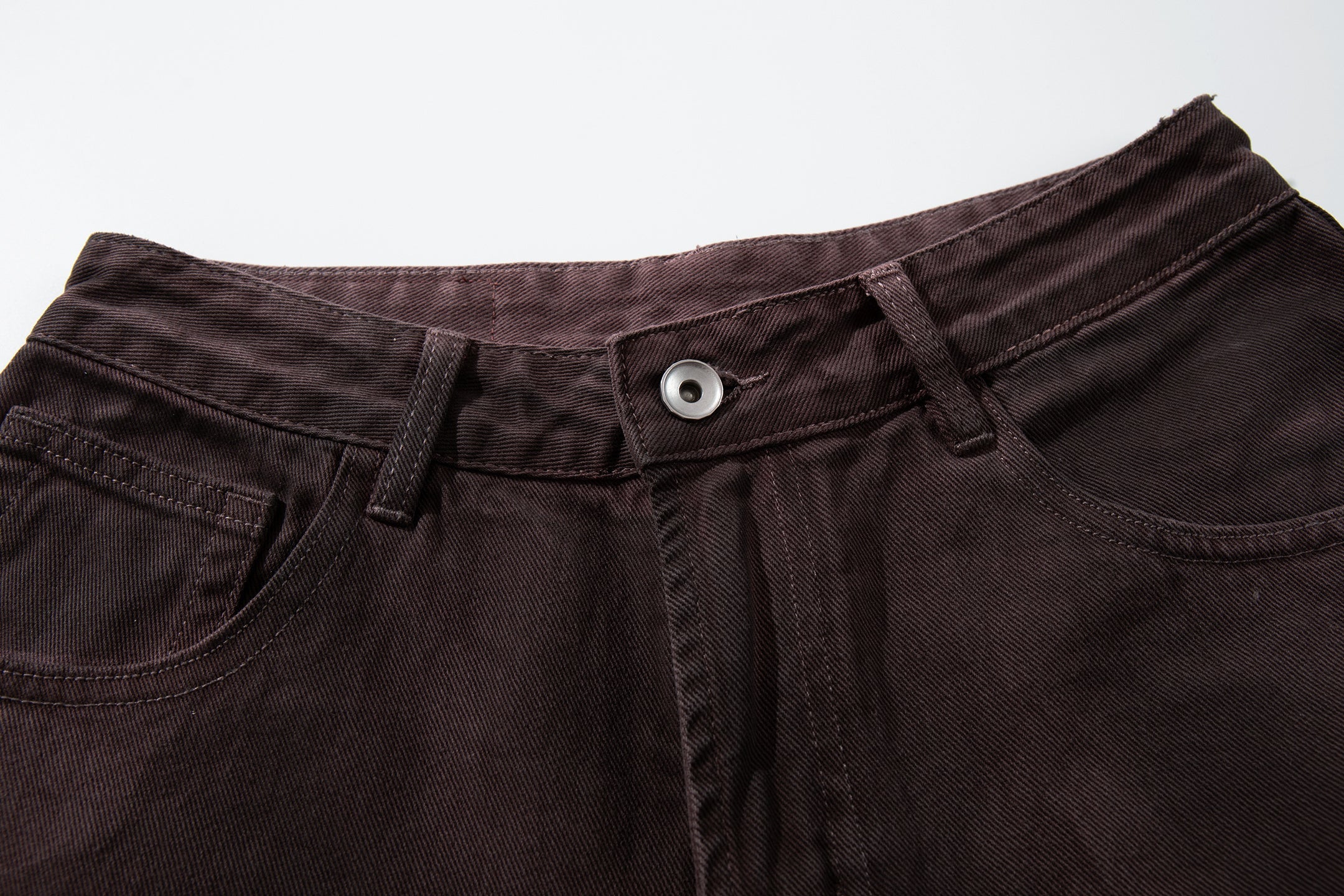 Gradient Washed Wide-Leg Jeans | Brown Oversized Denim