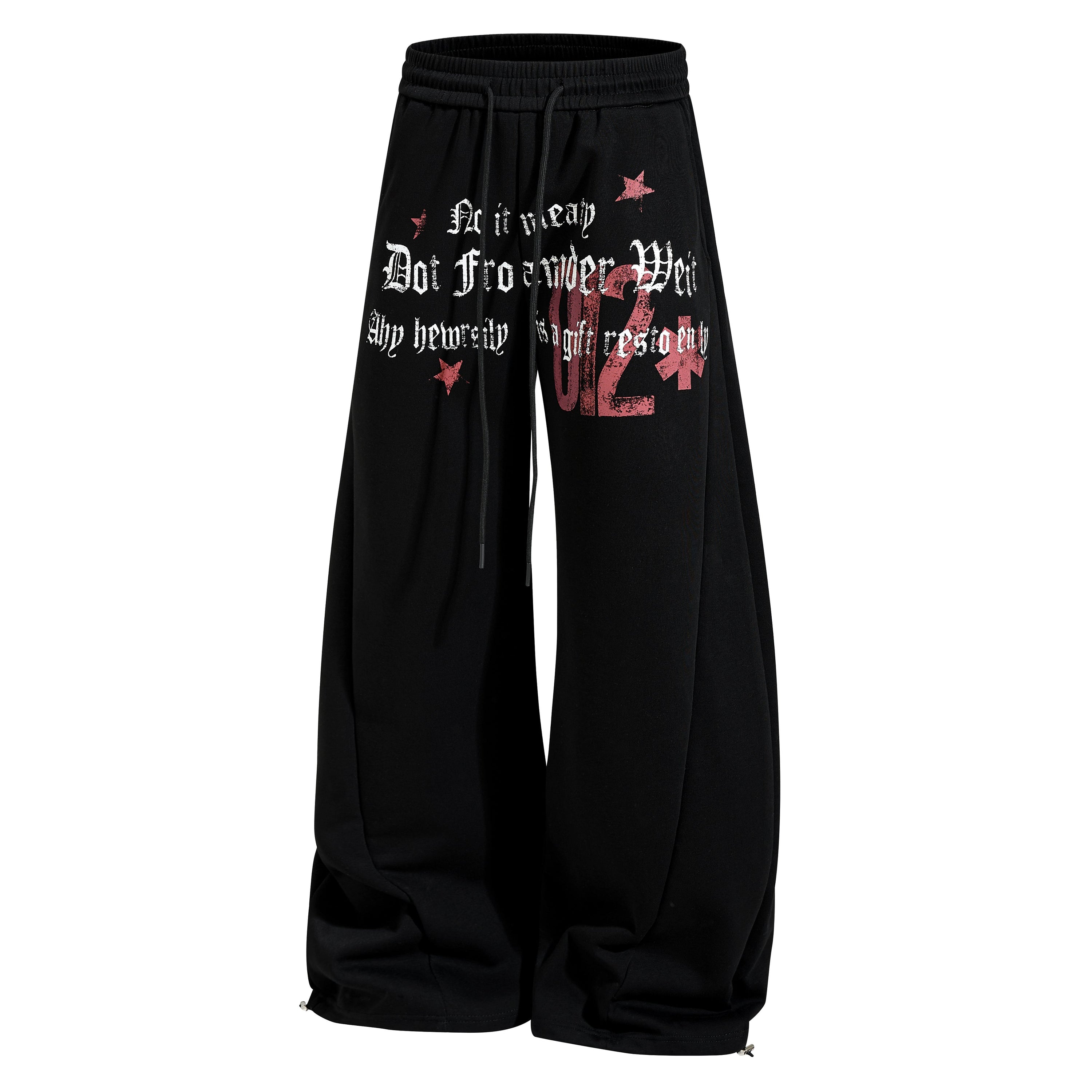 Omirad Vintage Star Wide-Leg Sweatpants | Retro Streetwear