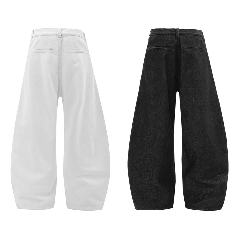 Omirad Sculpted Wide Leg Balloon Pants | 100% Cotton