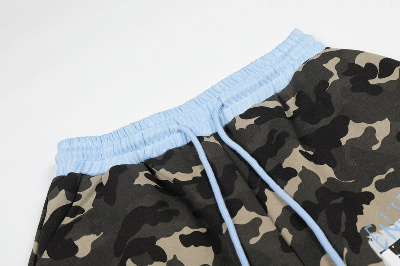 Omirad Graphic Camo Wide-Leg Sweatpants | Street Style